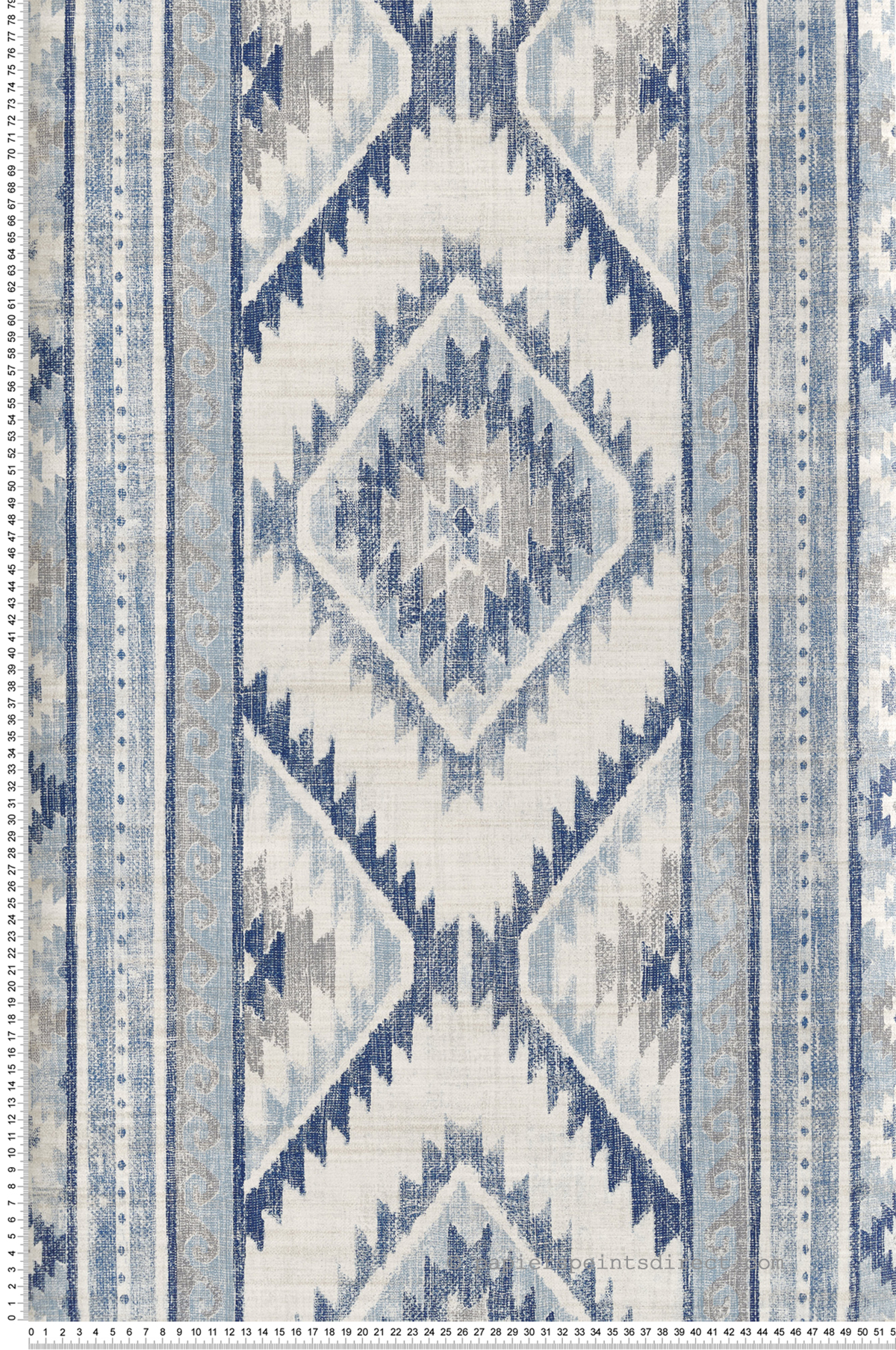 Papier peint adhésif Ethnique Tapis Graphique bleu - Les Adhésifs de Lutèce | Réf. LTC-NW31800