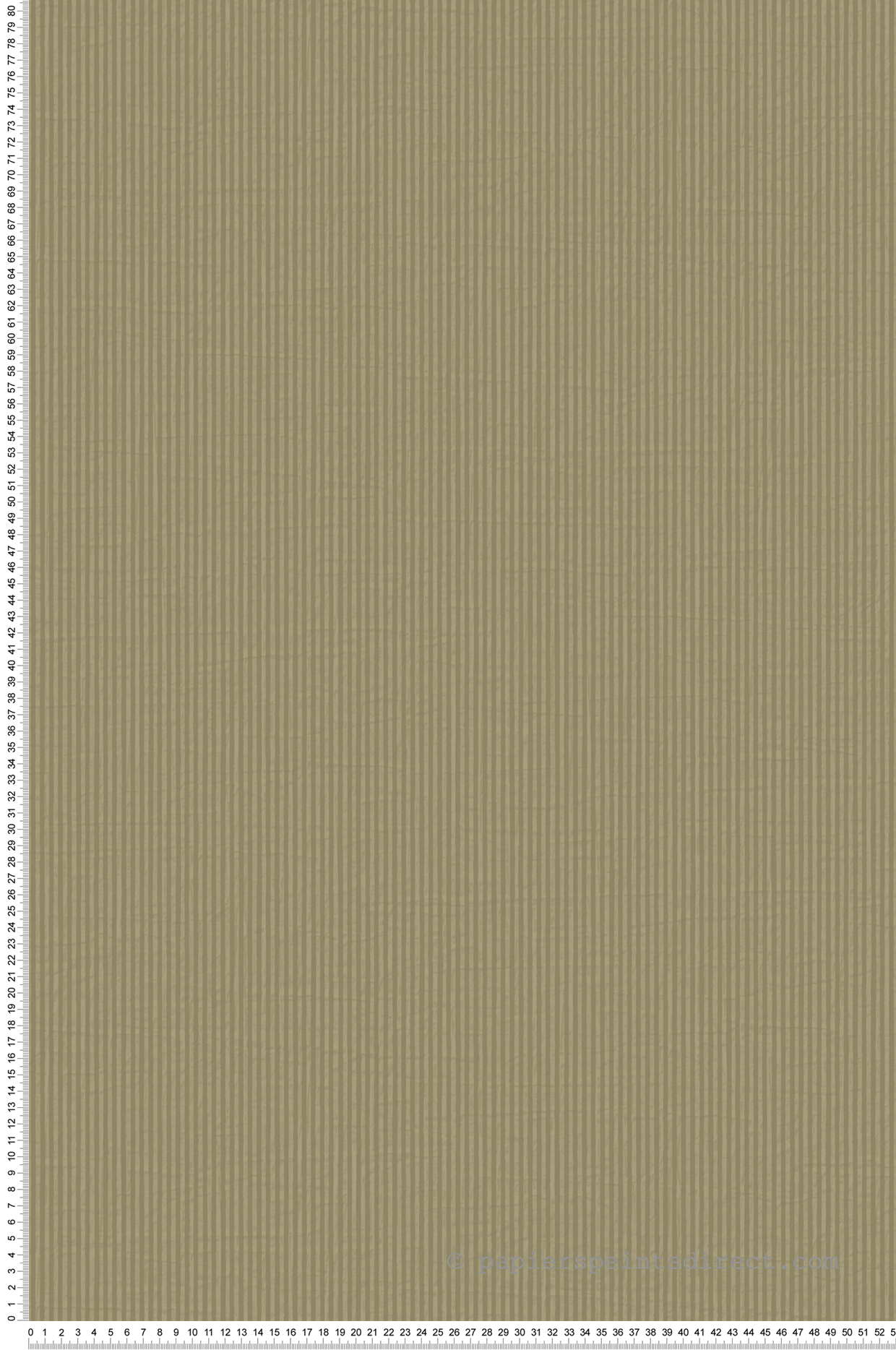 Papier peint Fines Rayures Papier Kraft vert olive - Papercraft de Casadéco | Réf. PAPC89657474