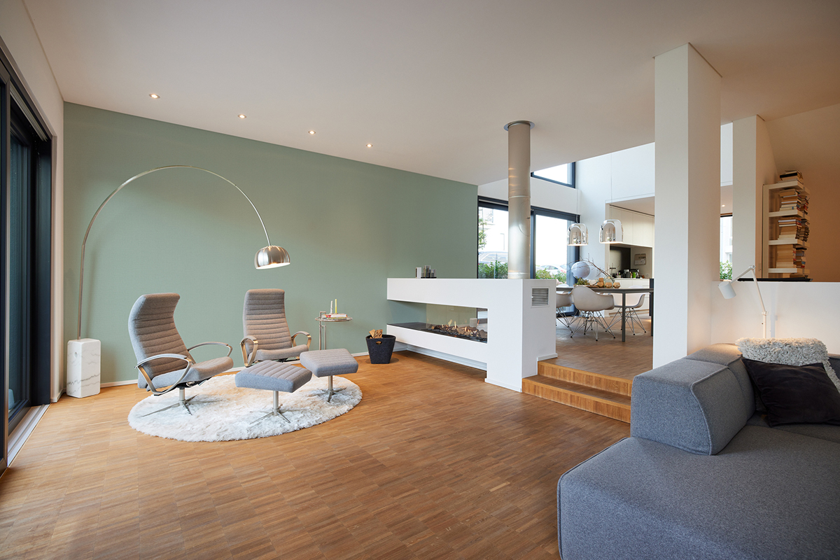 Papier peint Faux Uni Effet Lin vert d'eau - My Home My Spa d'A.S. Création | Réf. SP15910