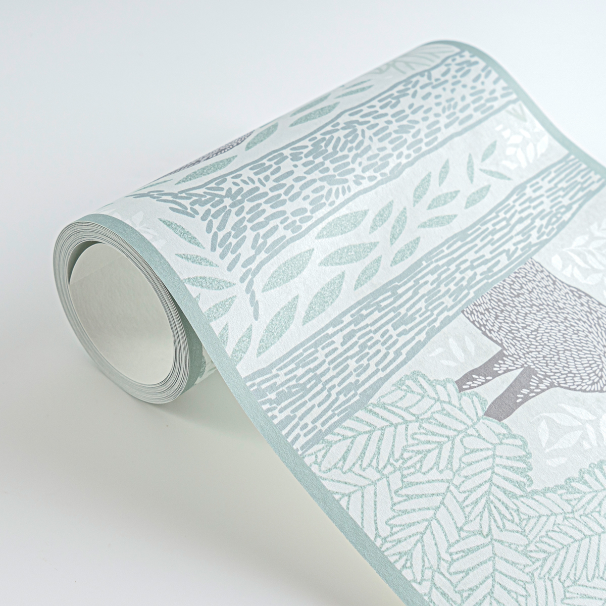 Frise enfant Nature Sauvage vert amande - Lilly & Luis d'A.S. Création AMB7 | Réf. AS-771751