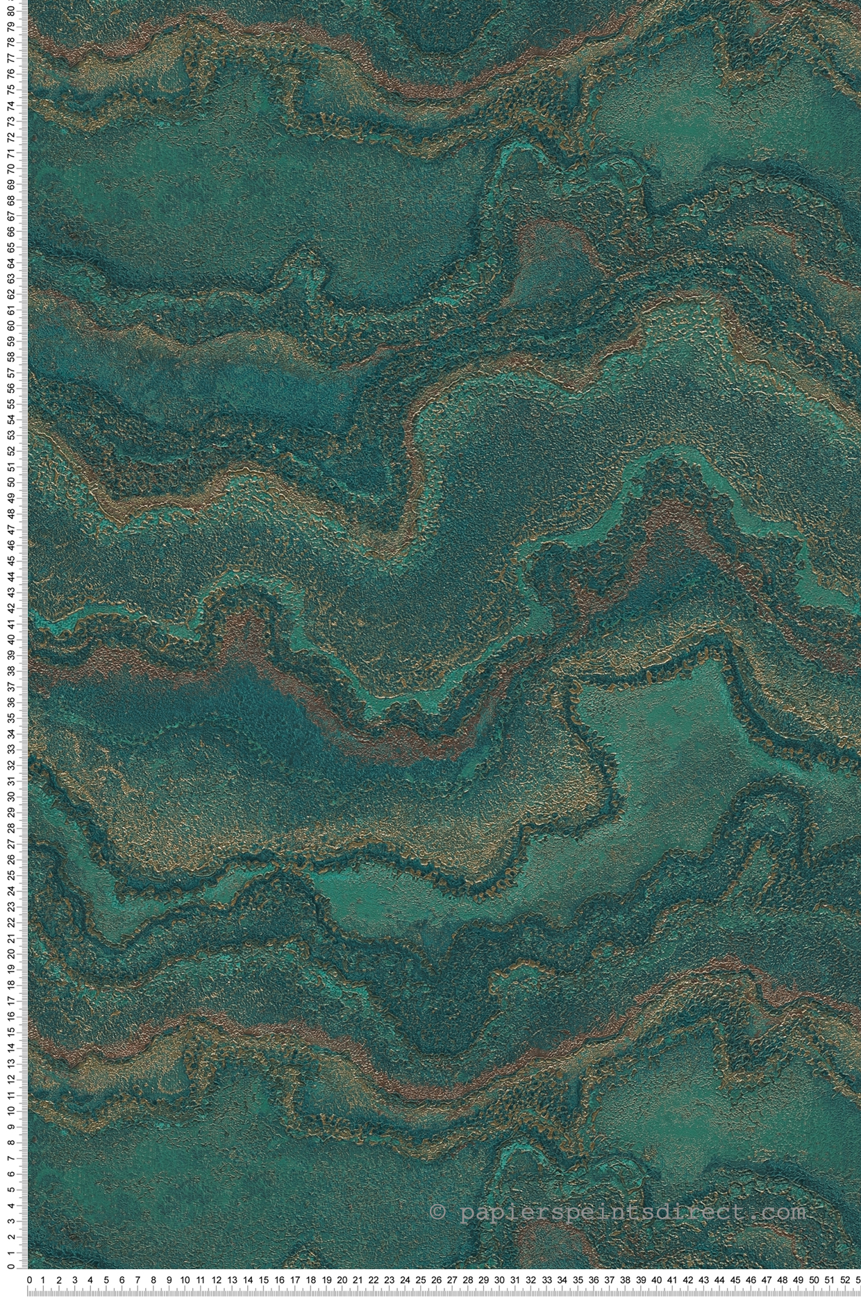 Papier peint Pierre Précieuse Métallisé turquoise doré - Stories of Life d'A.S. Création | Réf. AS-396593