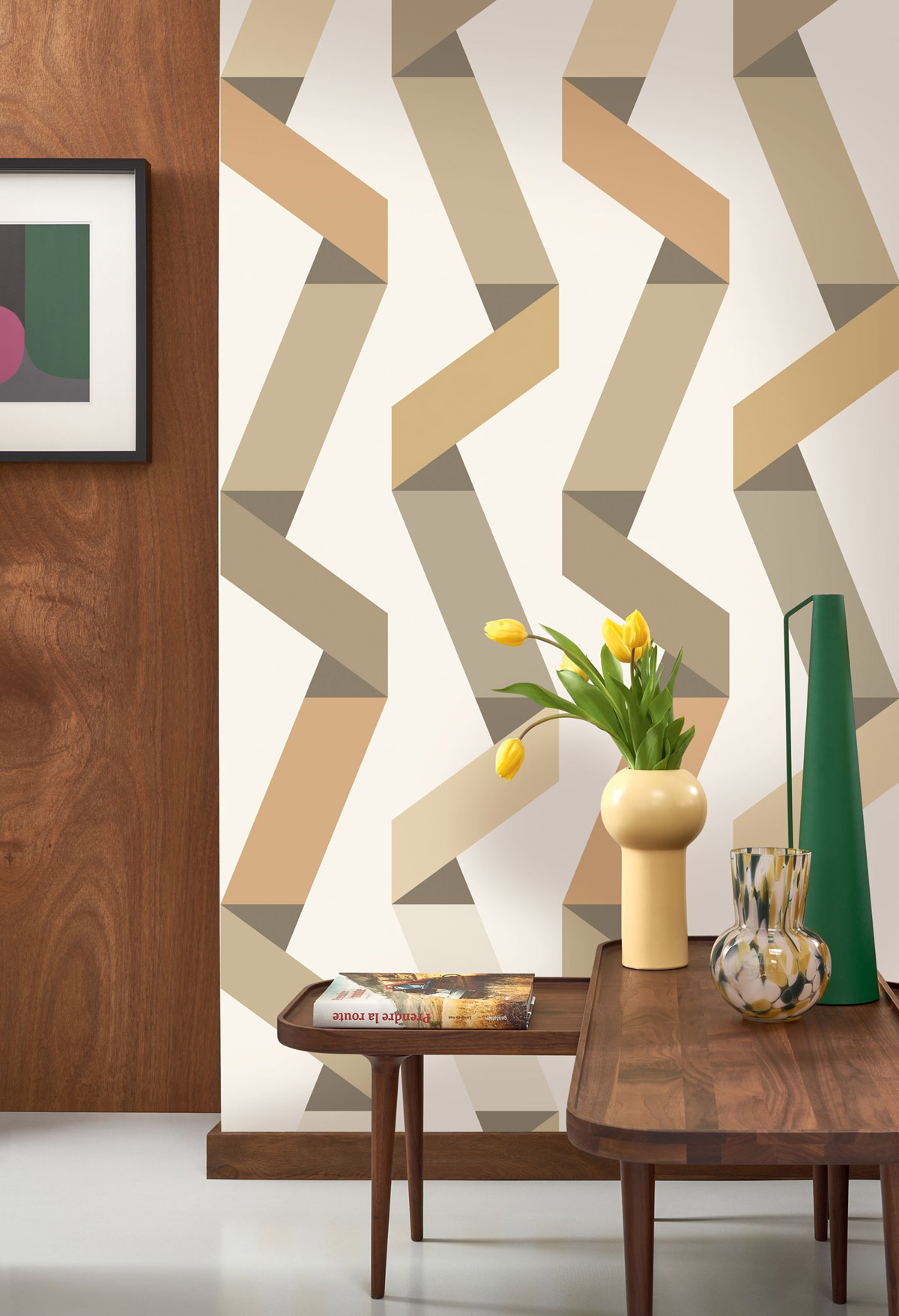 Papier peint Ligne Ribbon beige - Color Game de Casadéco | Réf. GAME200641515