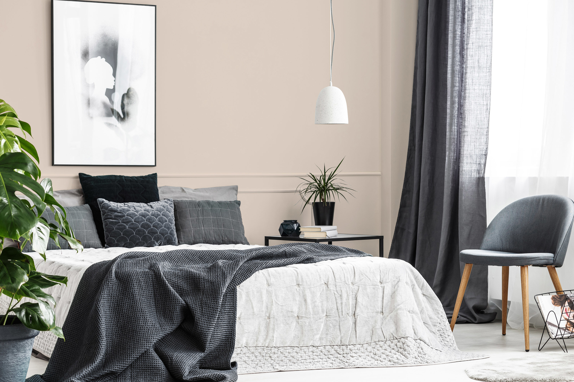 Image d'un pot de 1 litre de peinture Puro beige diverse apricot - c9010