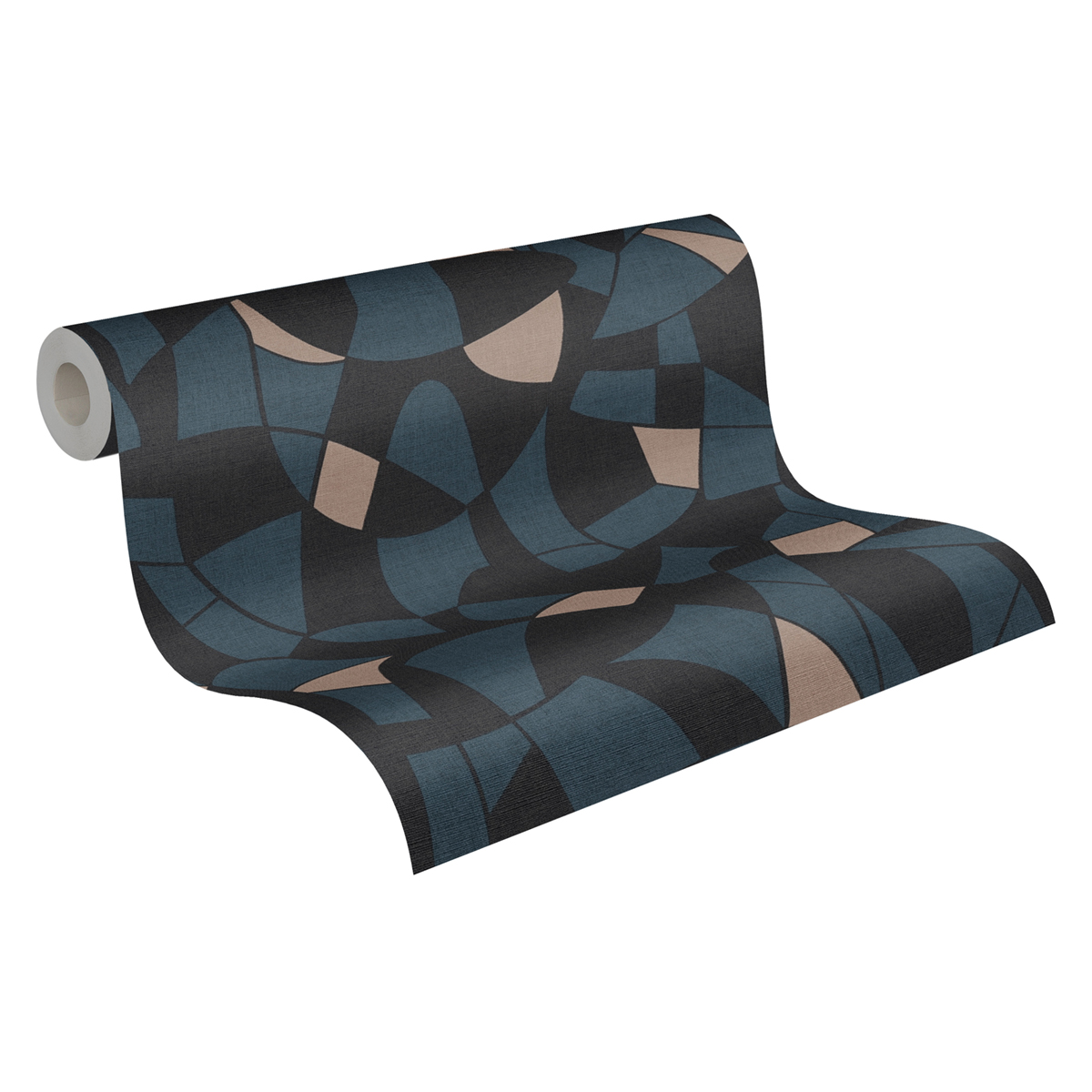 Papier peint Graphique Art Glas noir bleu - Antigua d'A.S. Création AMB3 | Réf. SP15942