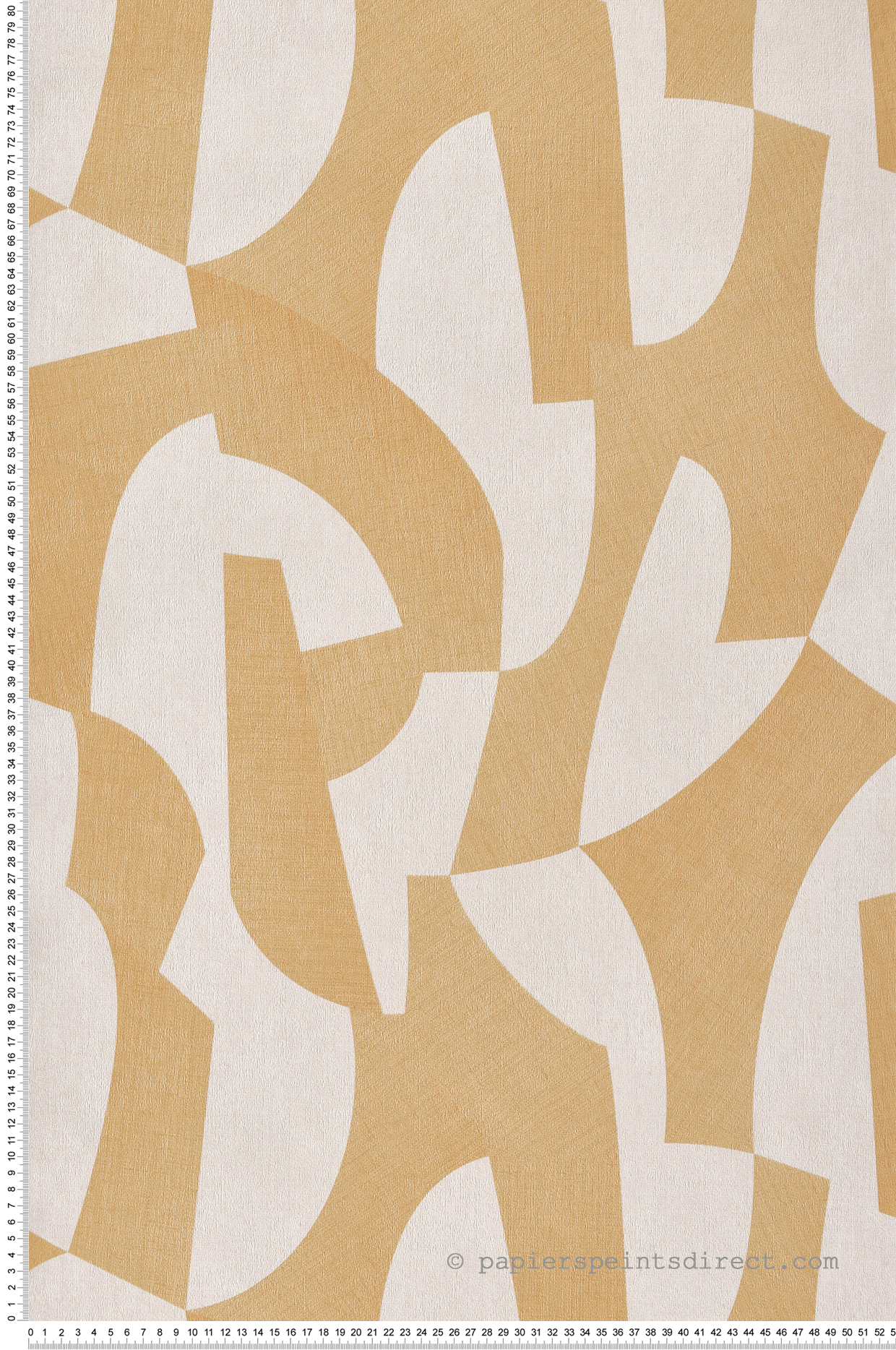 Papier peint Forme Découpe jaune écru - Allure de Lutèce | Réf. LTC-AL26271