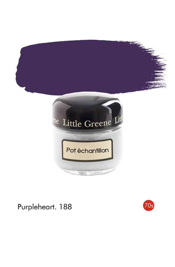 Pot échantillon Purpleheart (1970s) n°188 - Finition Absolute Matt Emulsion