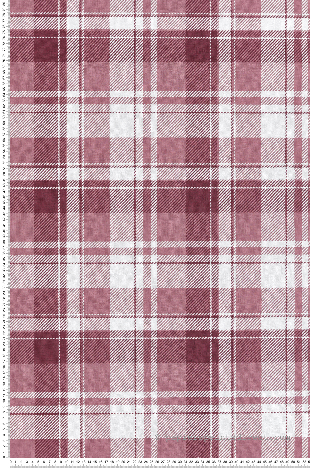 Papier peint Carreaux Tartan rose prune - Garden Party 2 de Montecolino | Réf. MC-8389