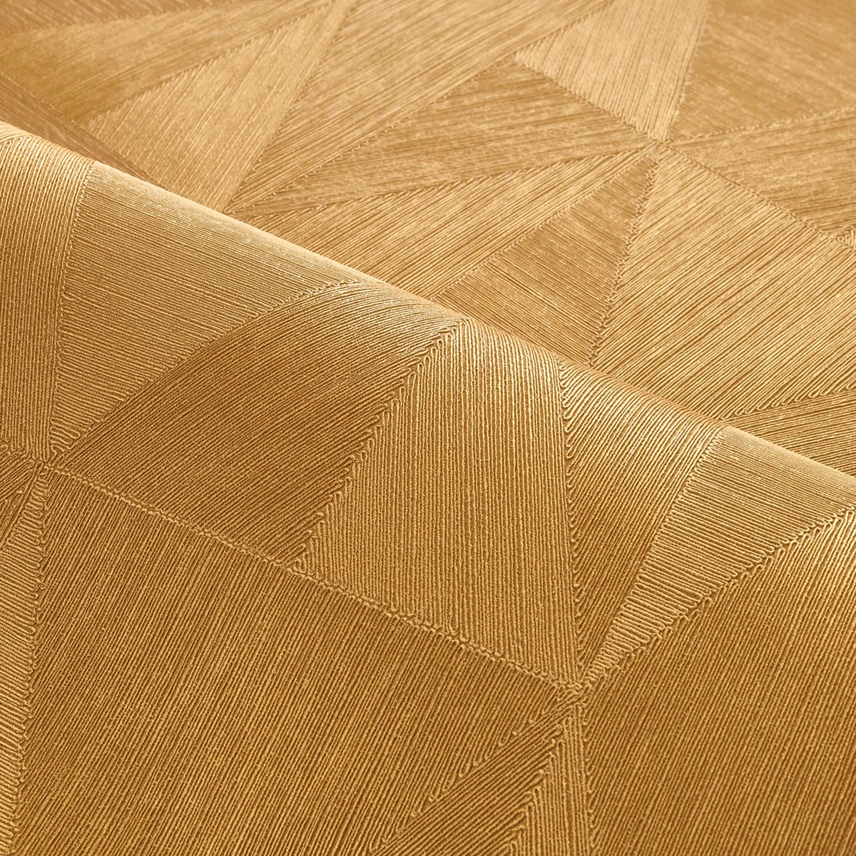 Papier peint Géométrique Parangon moutarde doré - Métal de Casamance | Réf. CAS-75770916