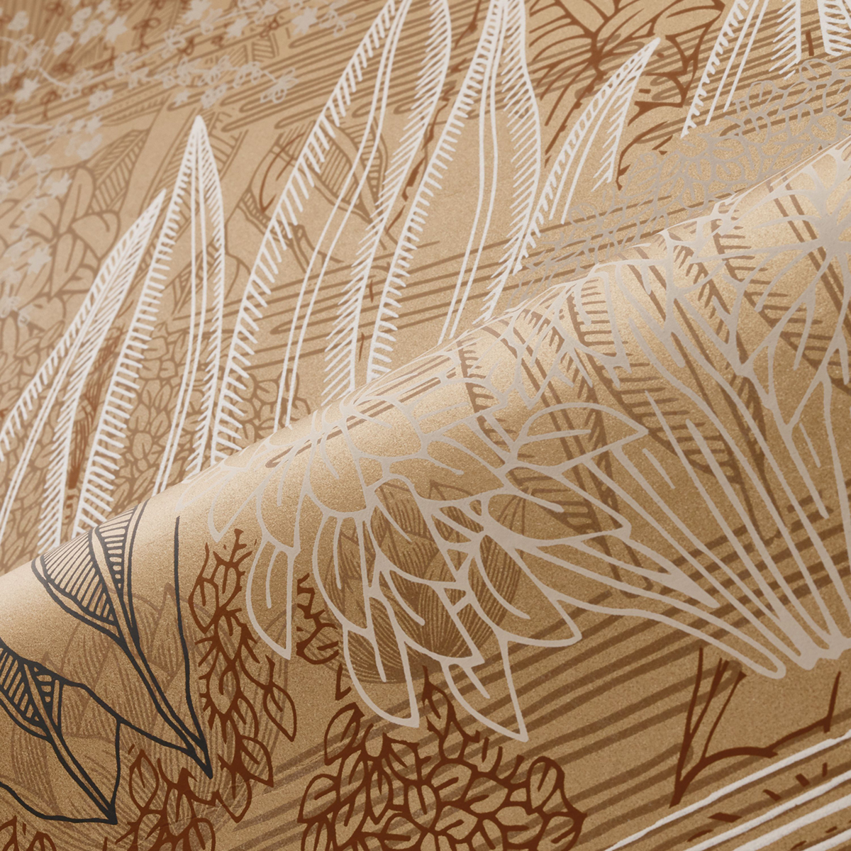 Papier peint Jardin Jasmin doré - Square Jasmin de Casamance AMBV | Réf. CAS-75680508