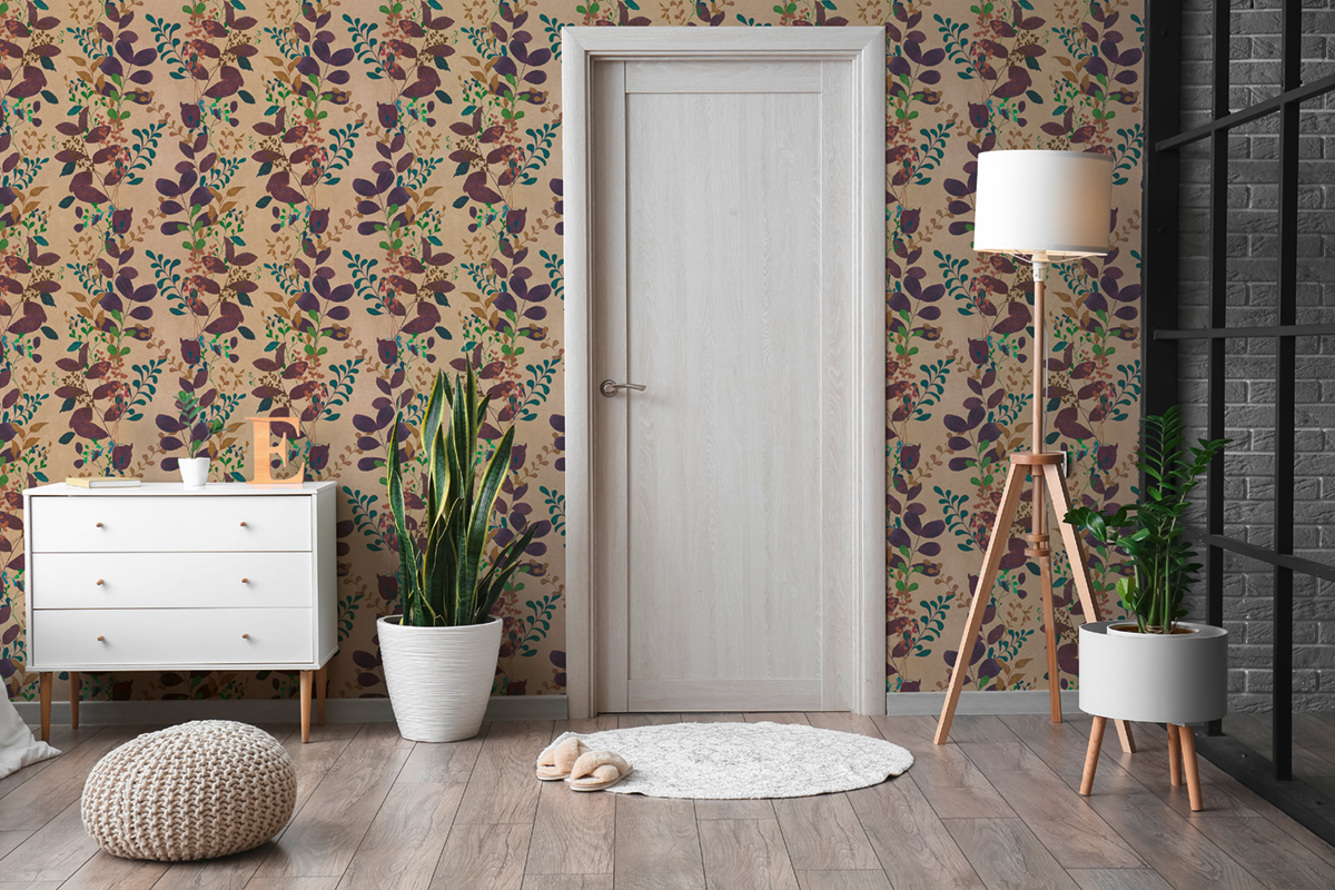 Papier peint Allée Végétale violet beige - Pintwalls 3 d'A.S. Création AMB2 | Réf. AS-791867