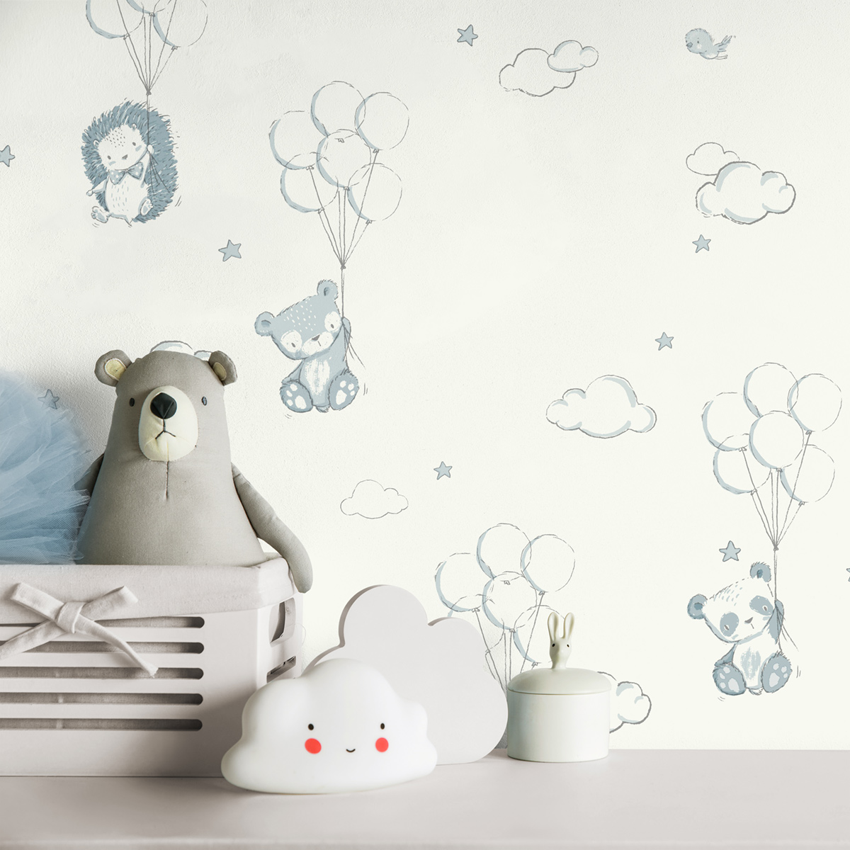Papier peint Ballons Animaux bleu - Imagine de Lutèce | Réf. LTC-DL27554