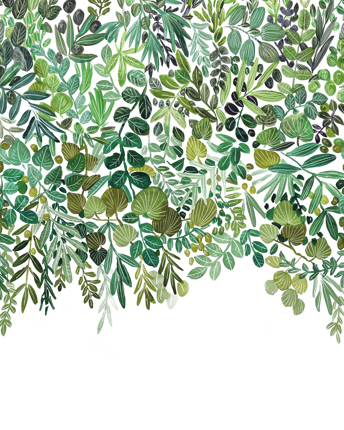 Papier peint panoramique Feuillage Jungle Luxurius vert S 200X250 - Green Life 2 de Casélio | Réf. GNL2105410405