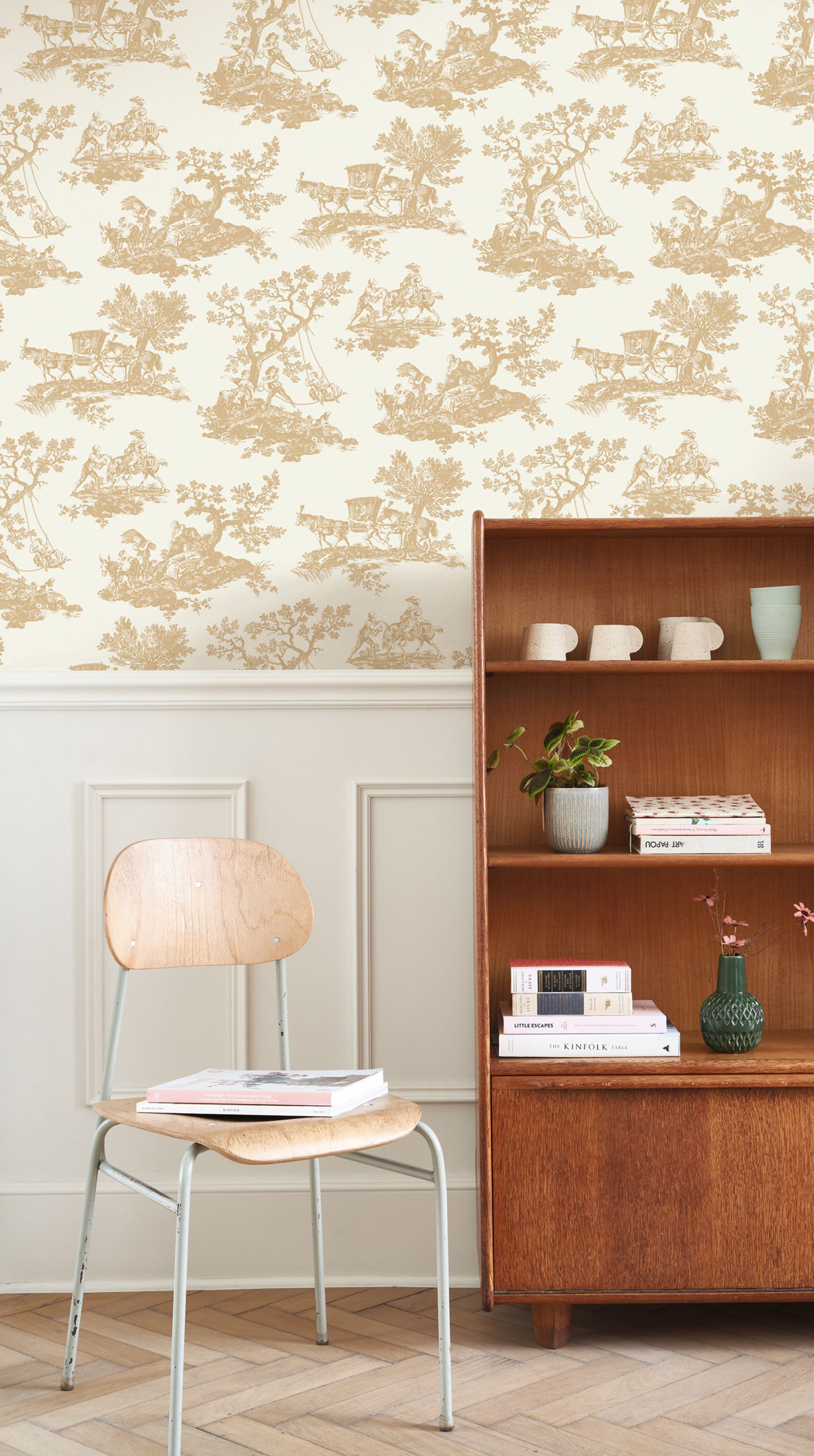 Papier peint Classique Cadence beige - Les Belles Toiles De Jouy 2 de Casadéco | Réf. BTJD201691313