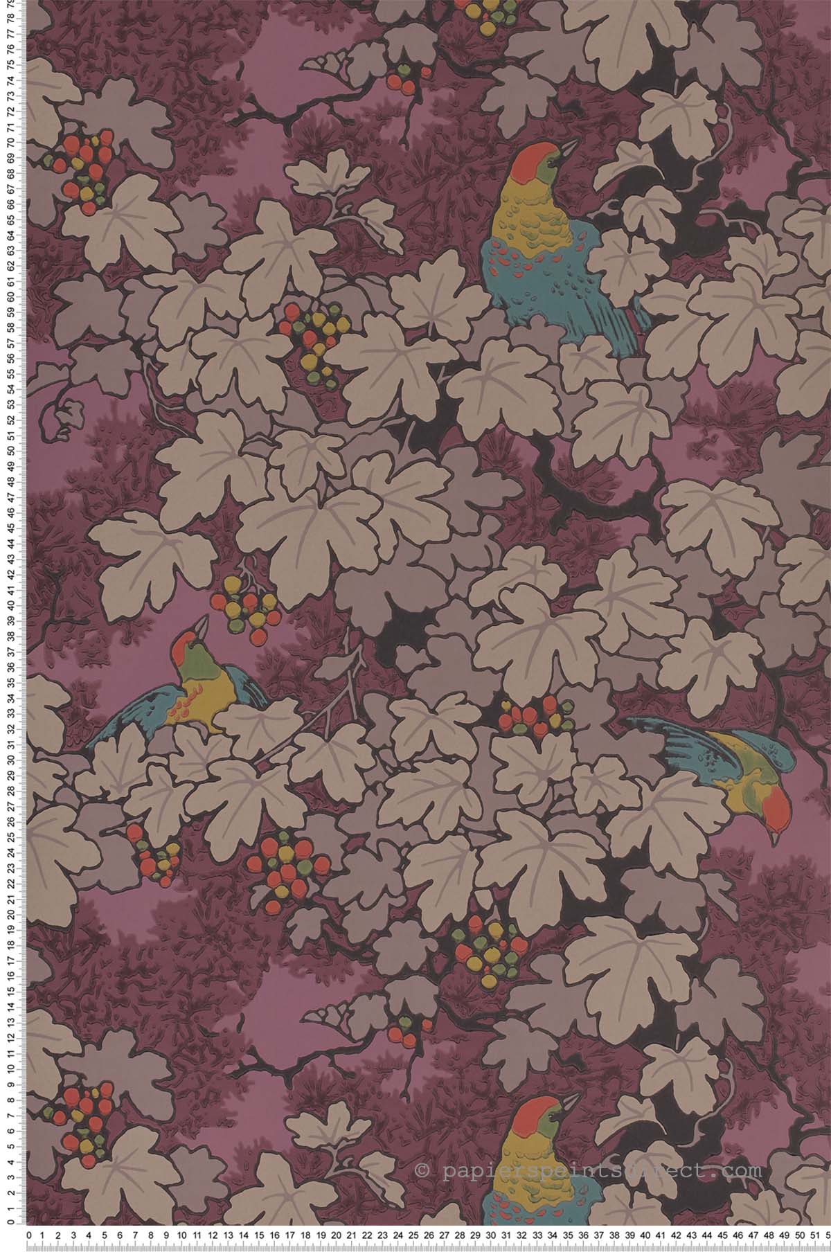 Vine violet - Papier peint Archive Trails de Little Greene