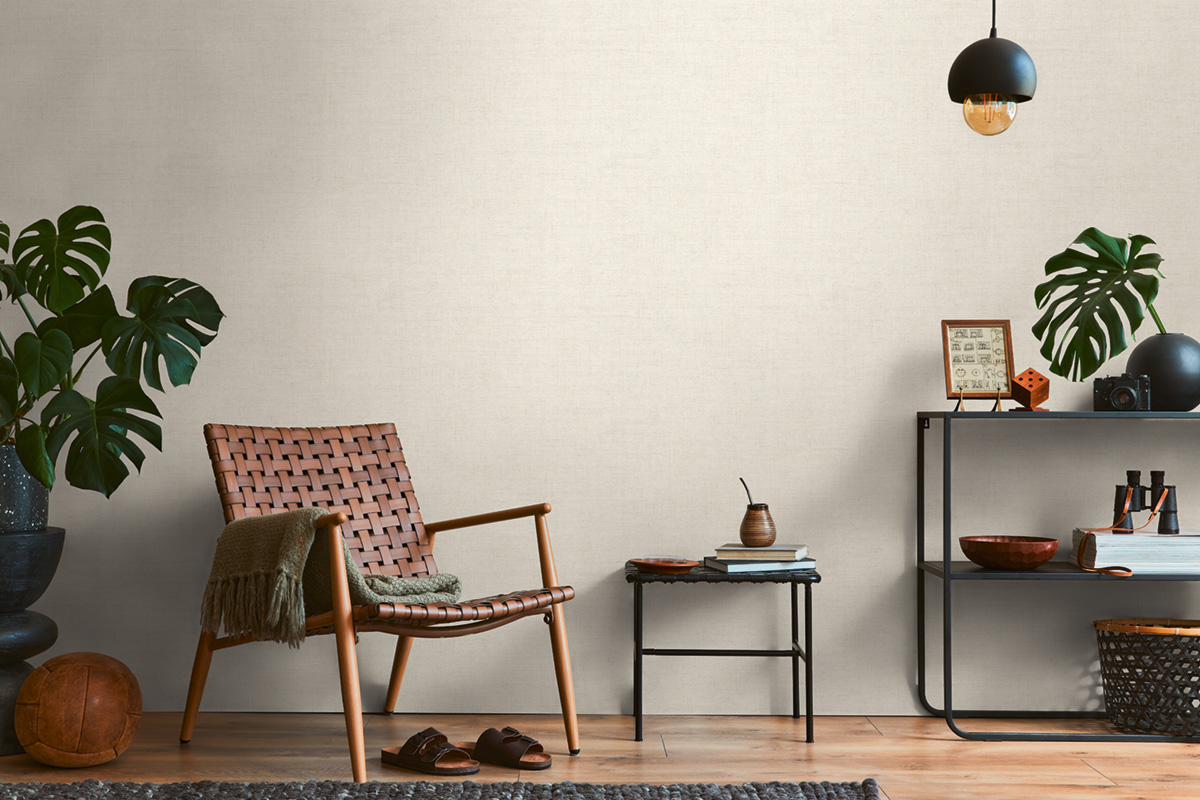 Papier peint Uni Tissage blanc cassé - History of Art 2 d'AS Création | Réf. AS-790445