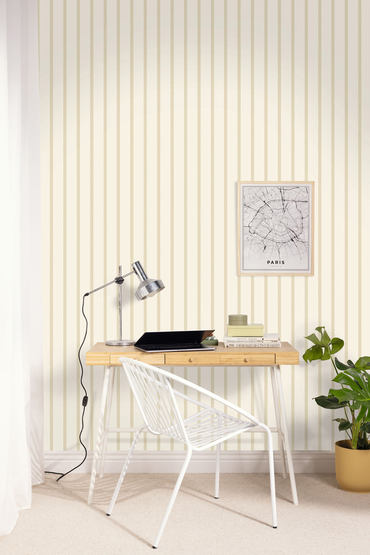 Papier peint Rayure Tissé Katy écru - Twist de Casélio | Réf. TST106491010