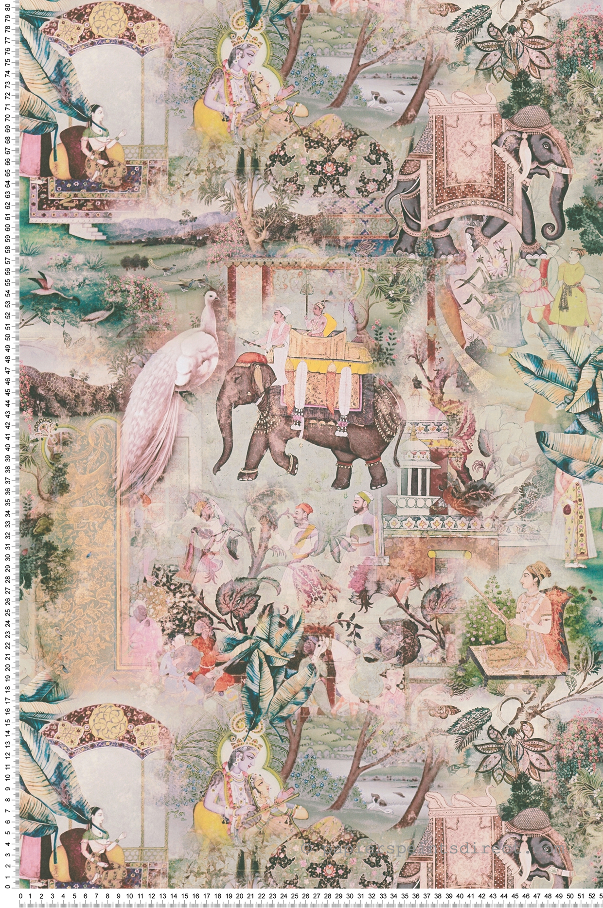 Papier peint Nature et Animaux Hindou vert - Dream Flowery de Architects Paper | Réf. 38173-2