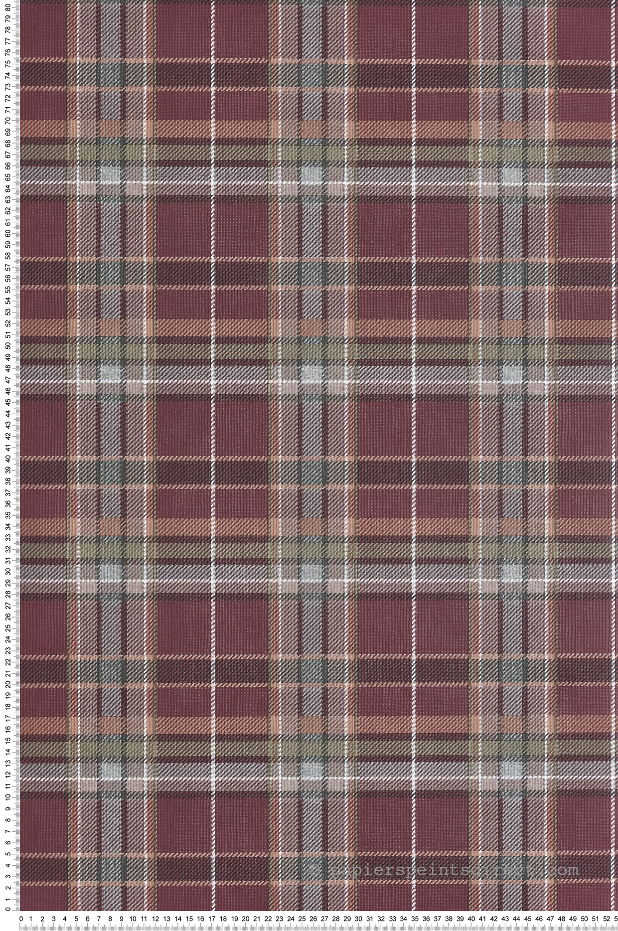 Papier peint Tartan Classique prune - Maison Paradis de Lutèce | Réf. LTC-MP15578