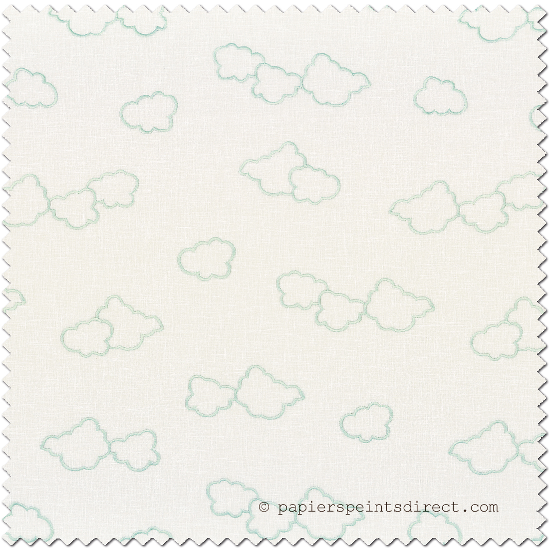 Tissu Voilage Nuage Grognon vert d'eau - Rose et Nino de Camengo | Réf. CAM-45590207