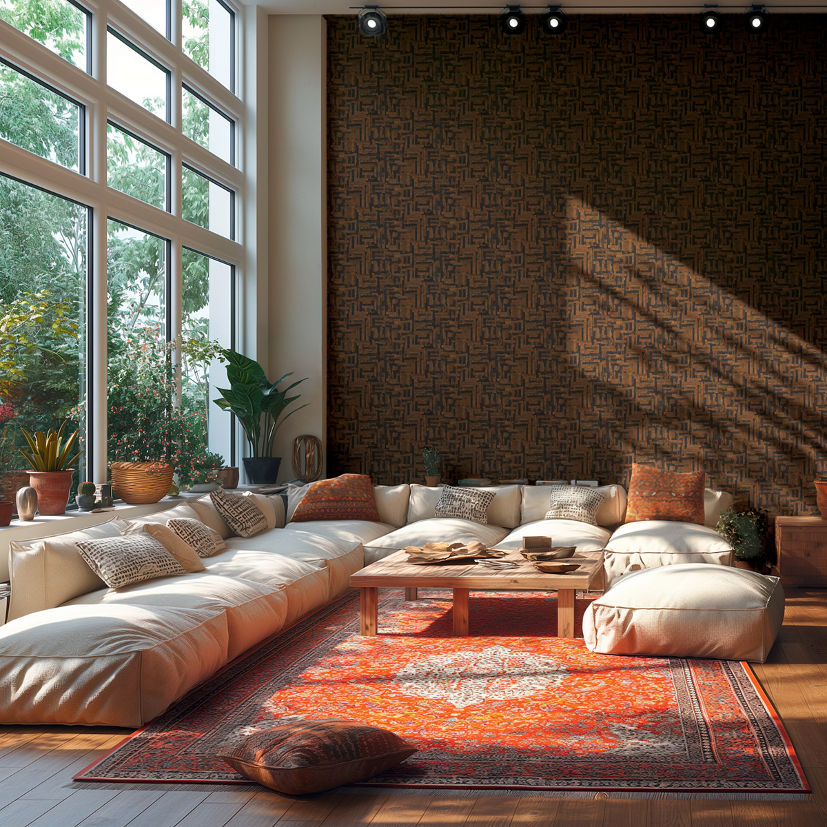 Papier peint Géométrie Ethnique marron chocolat - Metropolitan Stories 4 Hot Spots d'A.S. Création | Réf. AS-782046