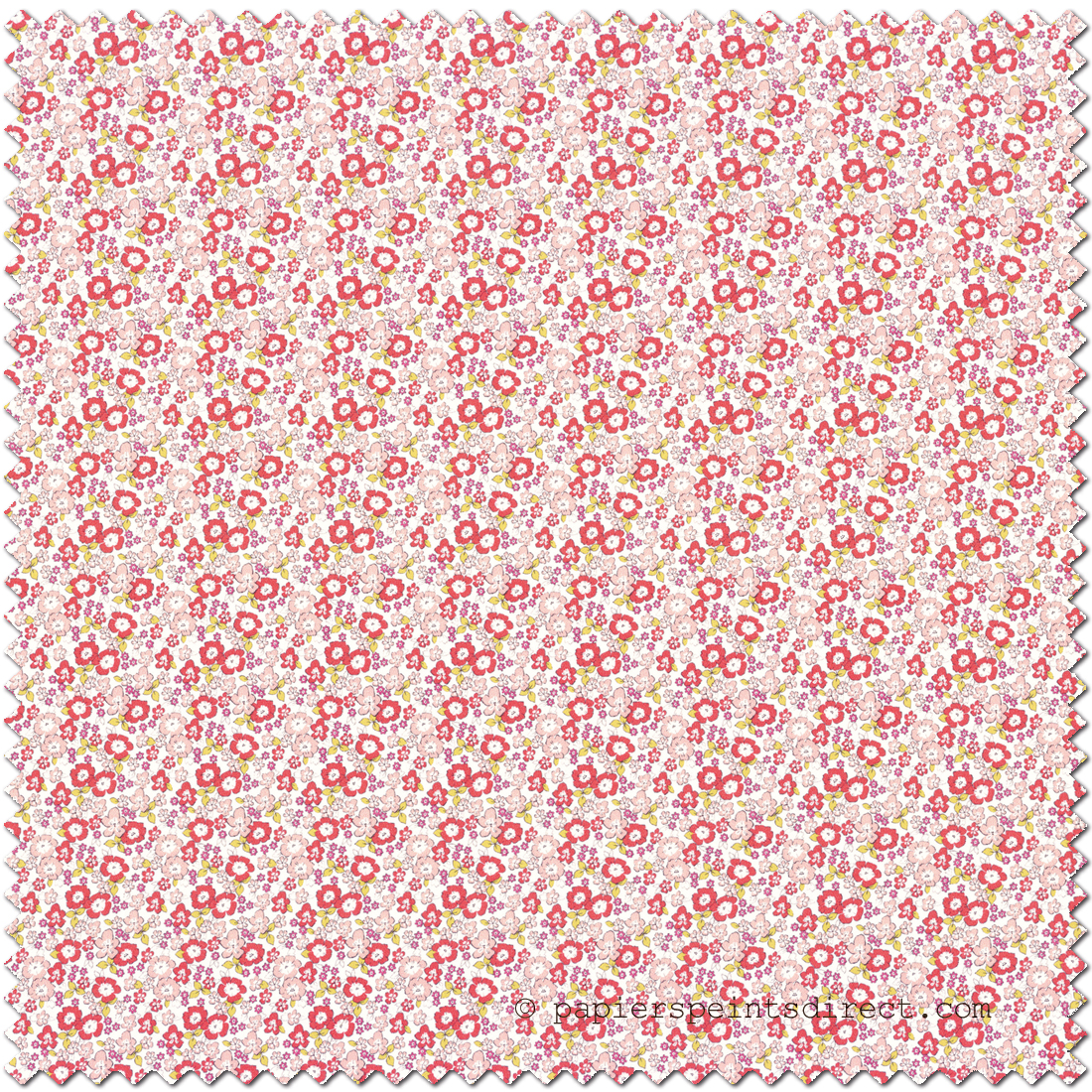 Tissu Fleuri Coquette rose - Rose et Nino de Camengo | Réf. CAM-45550185
