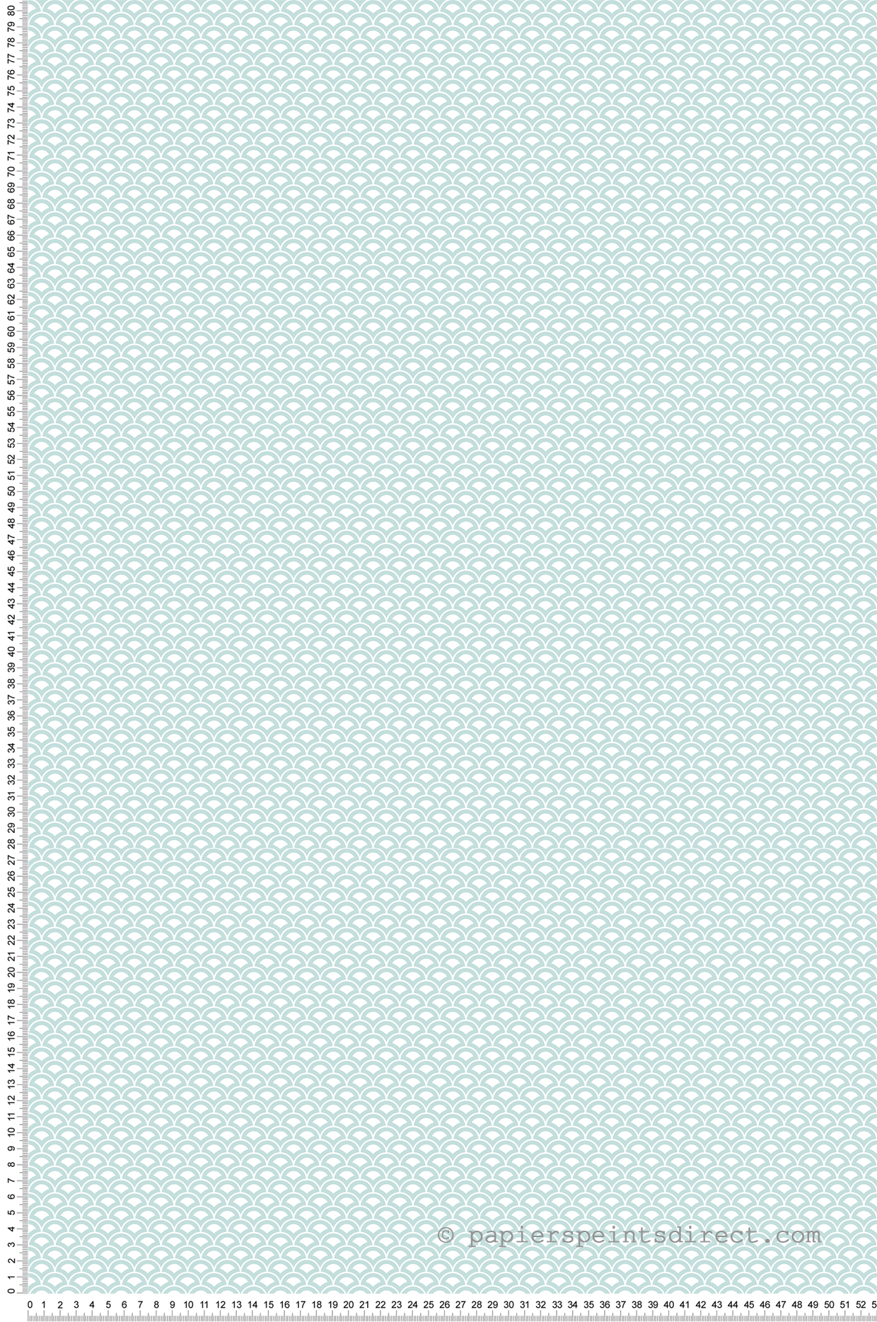 Papier peint Art Déco Ecaille bleu - Mini Prints de Lutèce | Réf. LTC-G56688