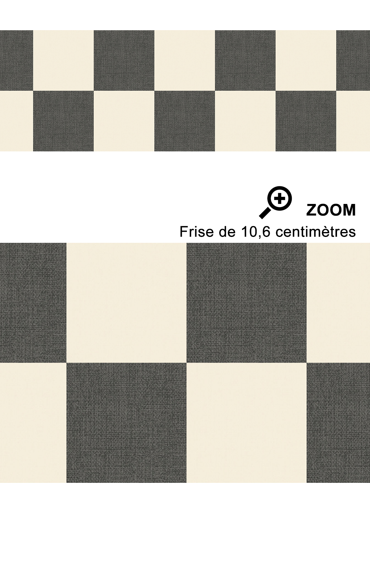 Frise Damier Checks Border anthracite - Line Up de Casélio | Réf. LNP106799010