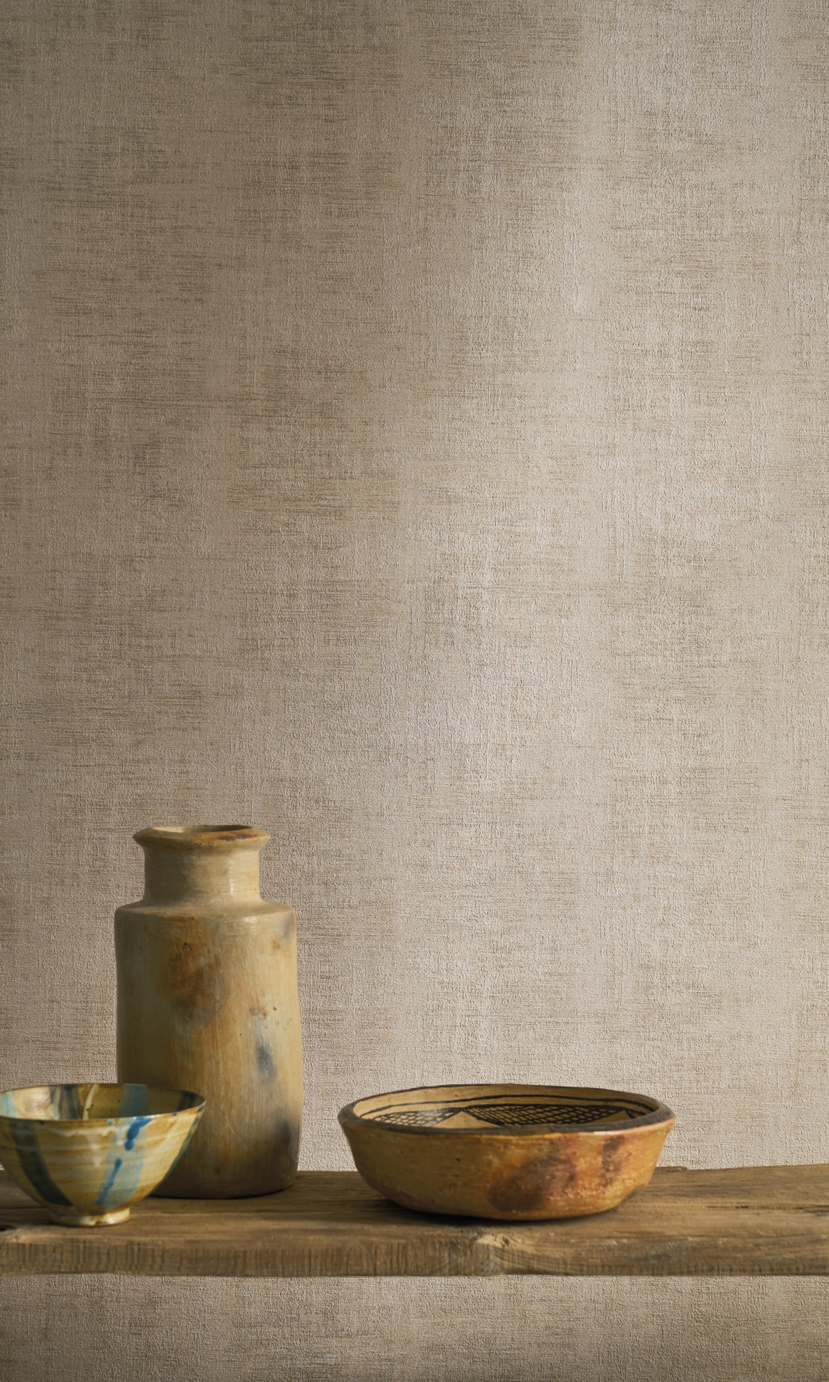 Papier peint Faux uni Johara sable - Mansour de Casamance | Réf. CAS-74390472