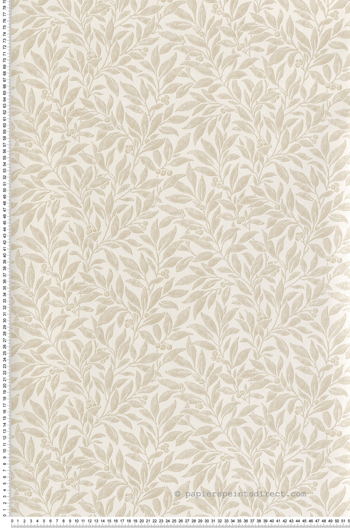 Papier peint Végétaux Winter Berry beige - Beaux Arts de Lutèce | Réf. LTC-M1842