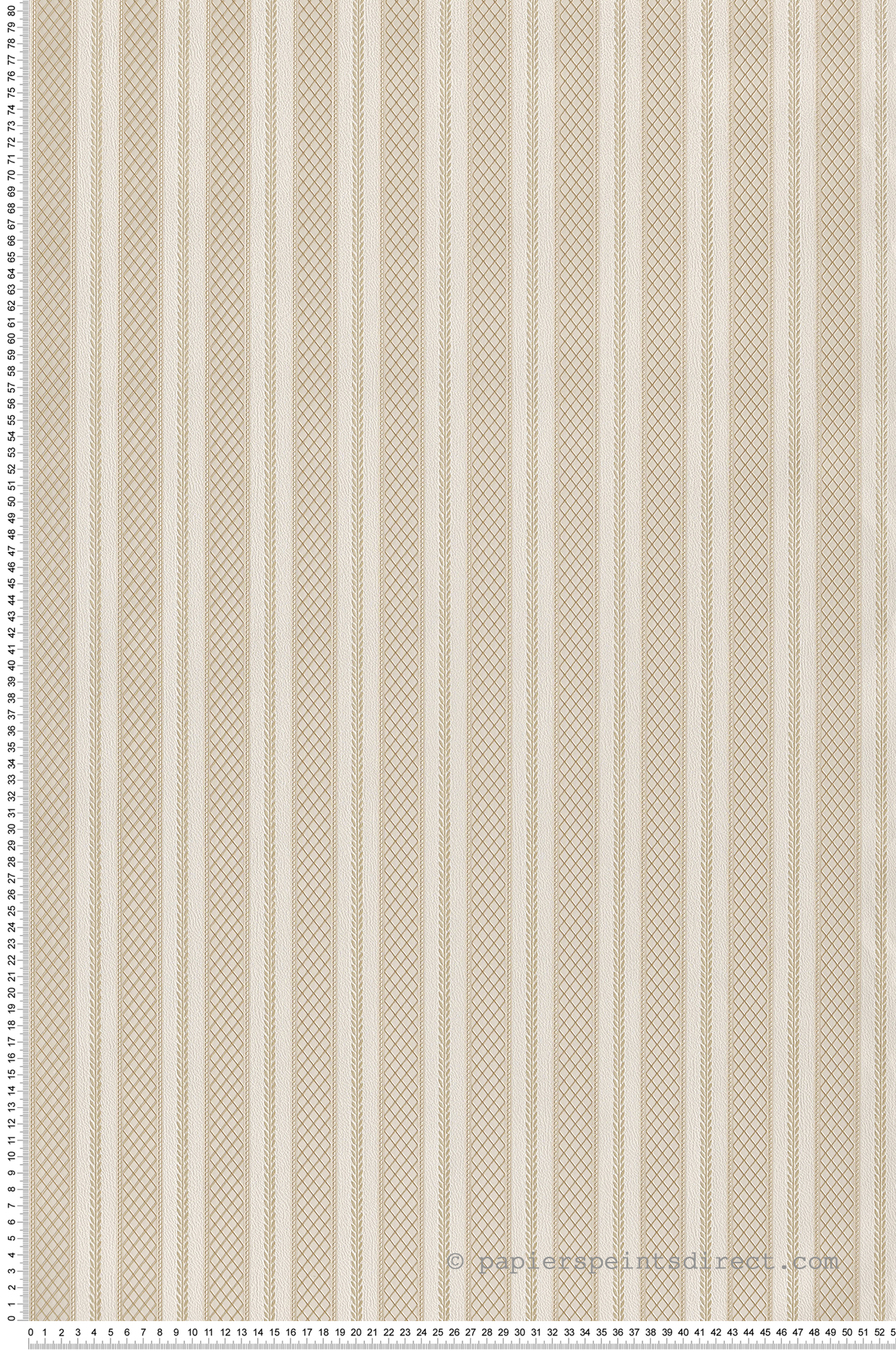 Papier peint Rayure Feuillage Baroque beige et doré - Grand Classic de Montecolino | Réf. MC-Z66850