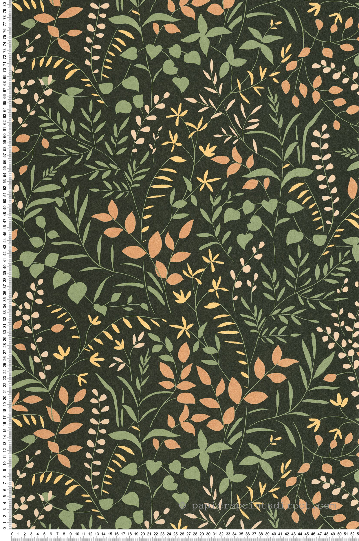 Papier peint Branche Scandinave Bastide vert terracotta - Echappée Belle de Casadéco | Réf. ECHA89837808