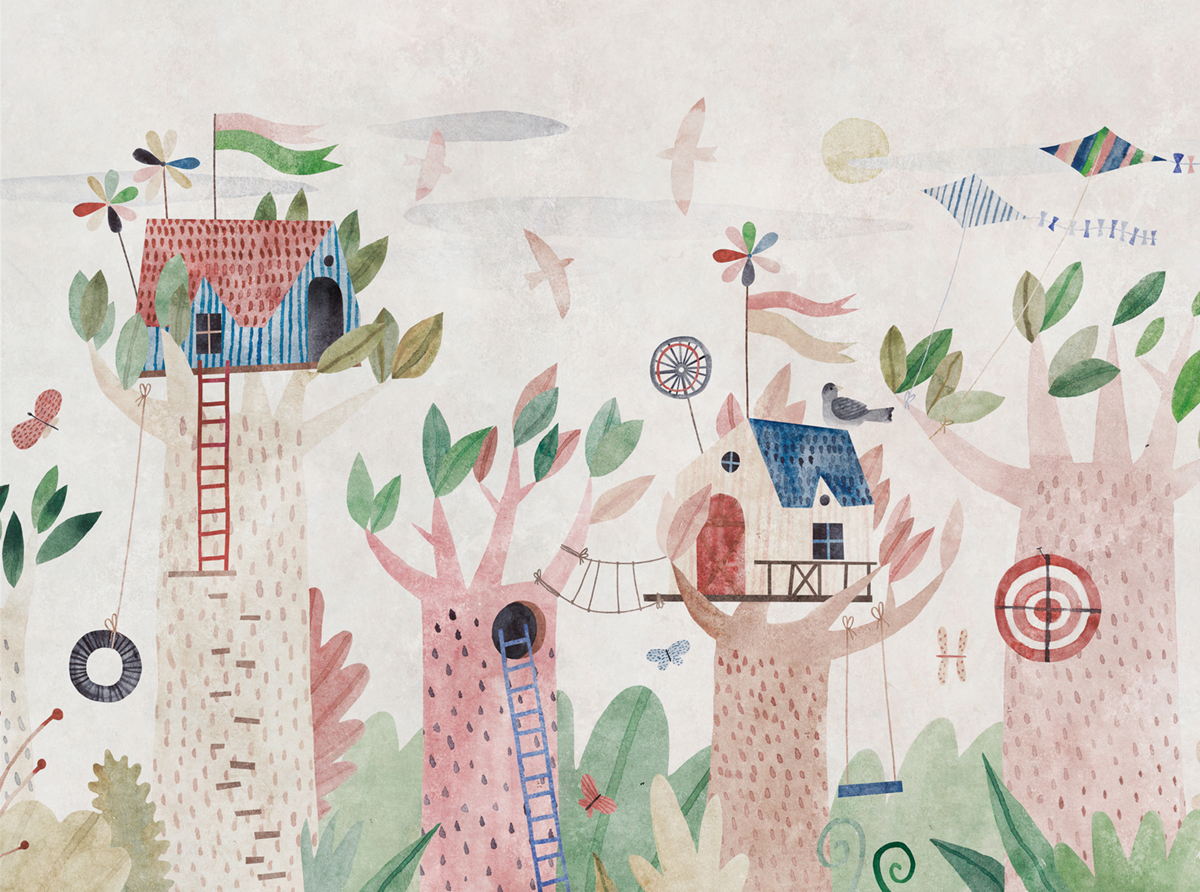 Papier peint panoramique Cabane Enfant Jeux - The Wall 3 d'A.S. Création | Réf. AS-399061