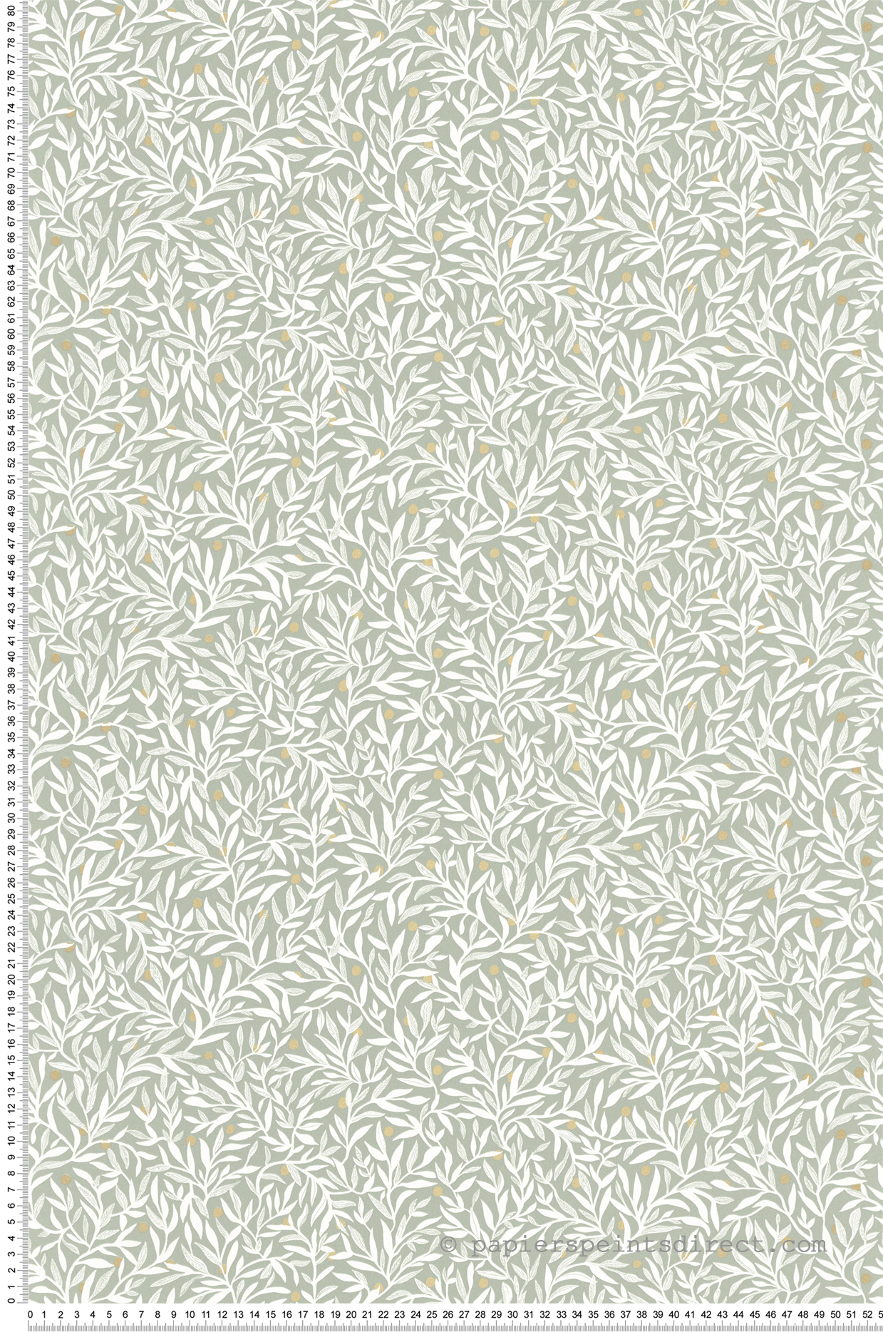 Papier peint Feuillages Balade vert sauge - L'escapade de Casélio | Réf. EPA102347061