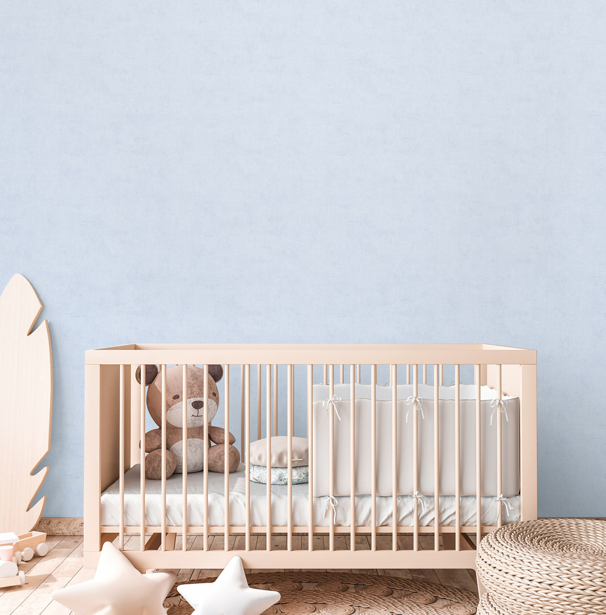 Papier peint Faux Uni Patine bleu ciel - Lilly & Luis d'A.S. Création AMB2 | Réf. AS-771785