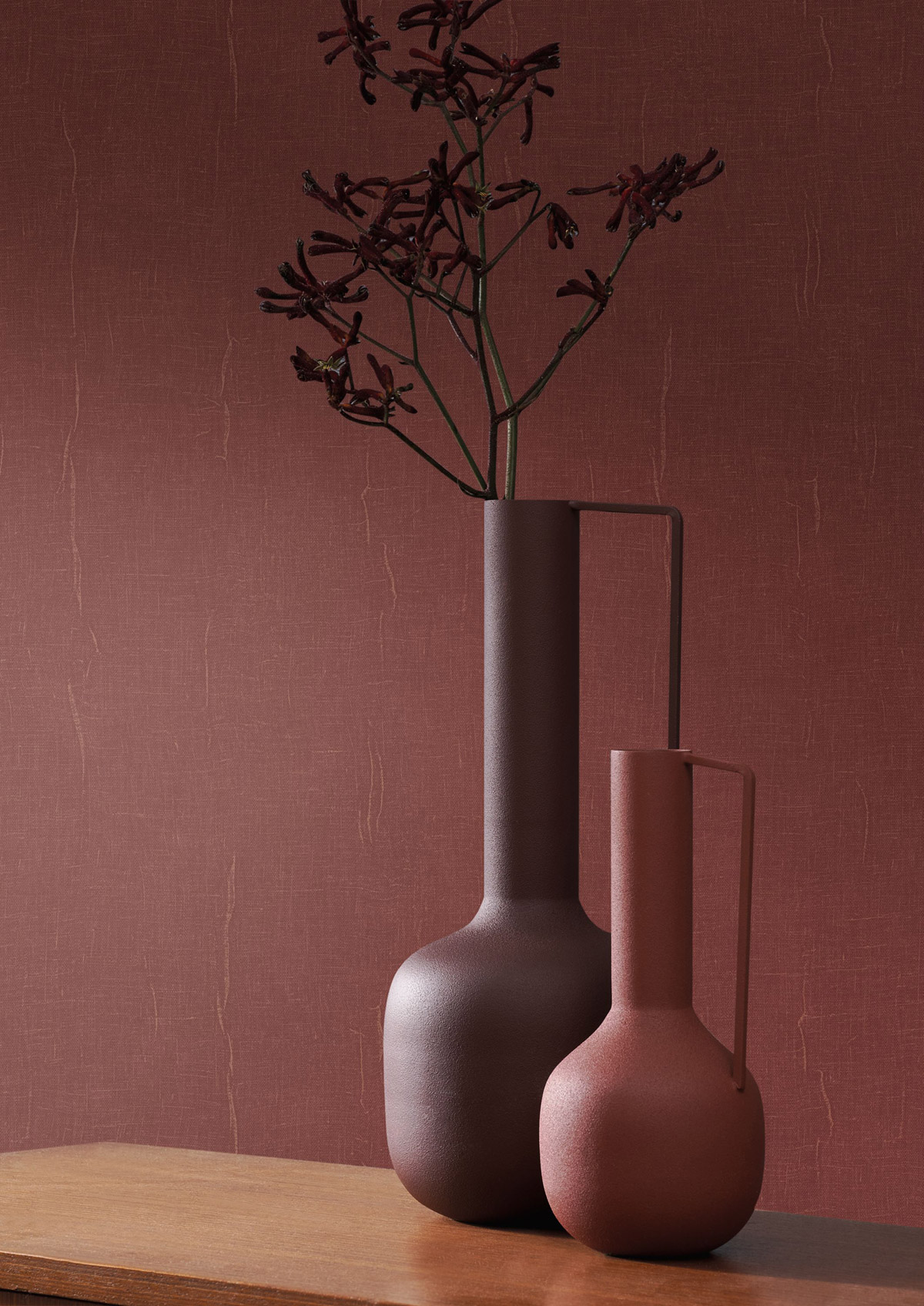 Papier peint Uni Etamine bordeaux cerise - Etamine de Casadéco | Réf. ETAM200255757