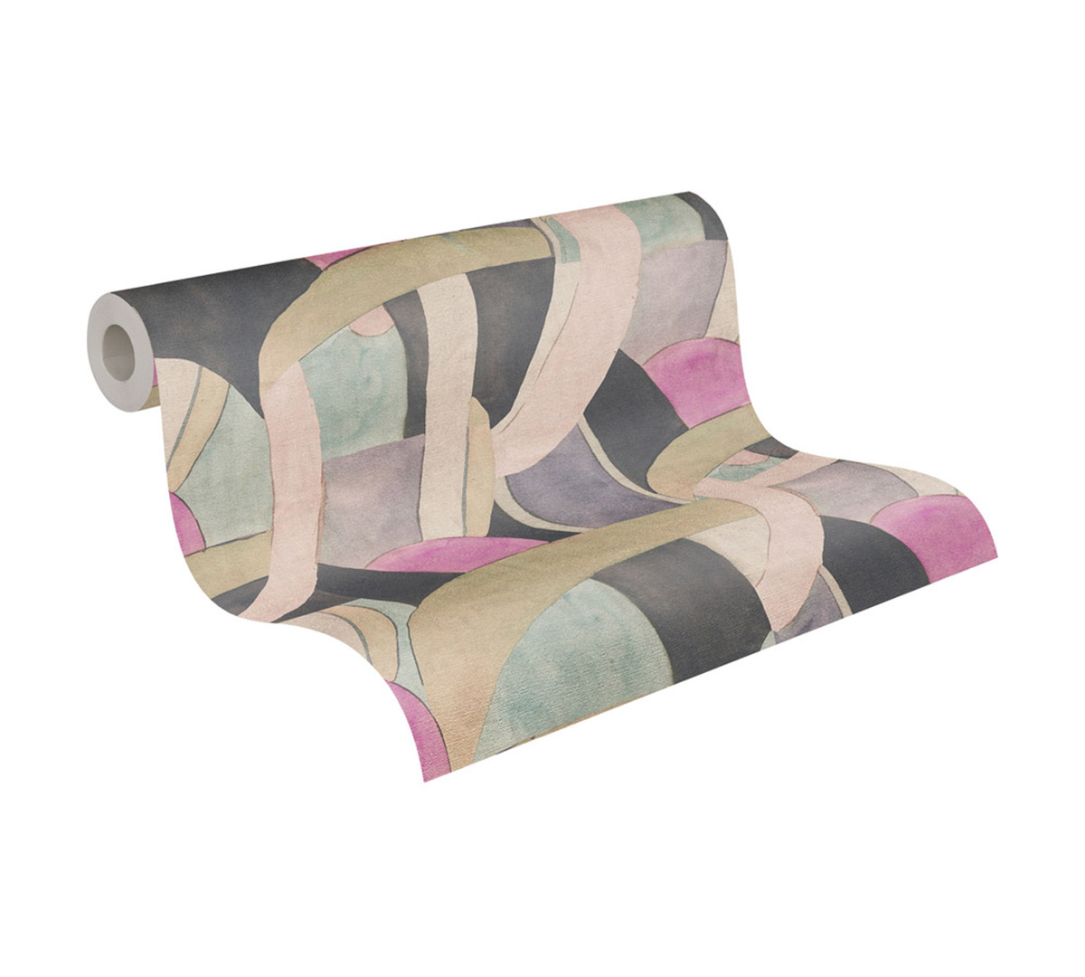 Papier peint Géométrie Contemporaine rose gris - Anna D'Andrea d'A.S. Création AMB5| Réf. AS-782142