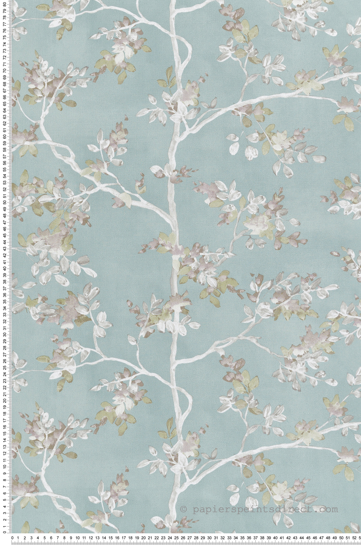 Papier peint Branches Arbre Feuillues céladon - Garden Party 2 de Montecolino | Réf. MC-8321