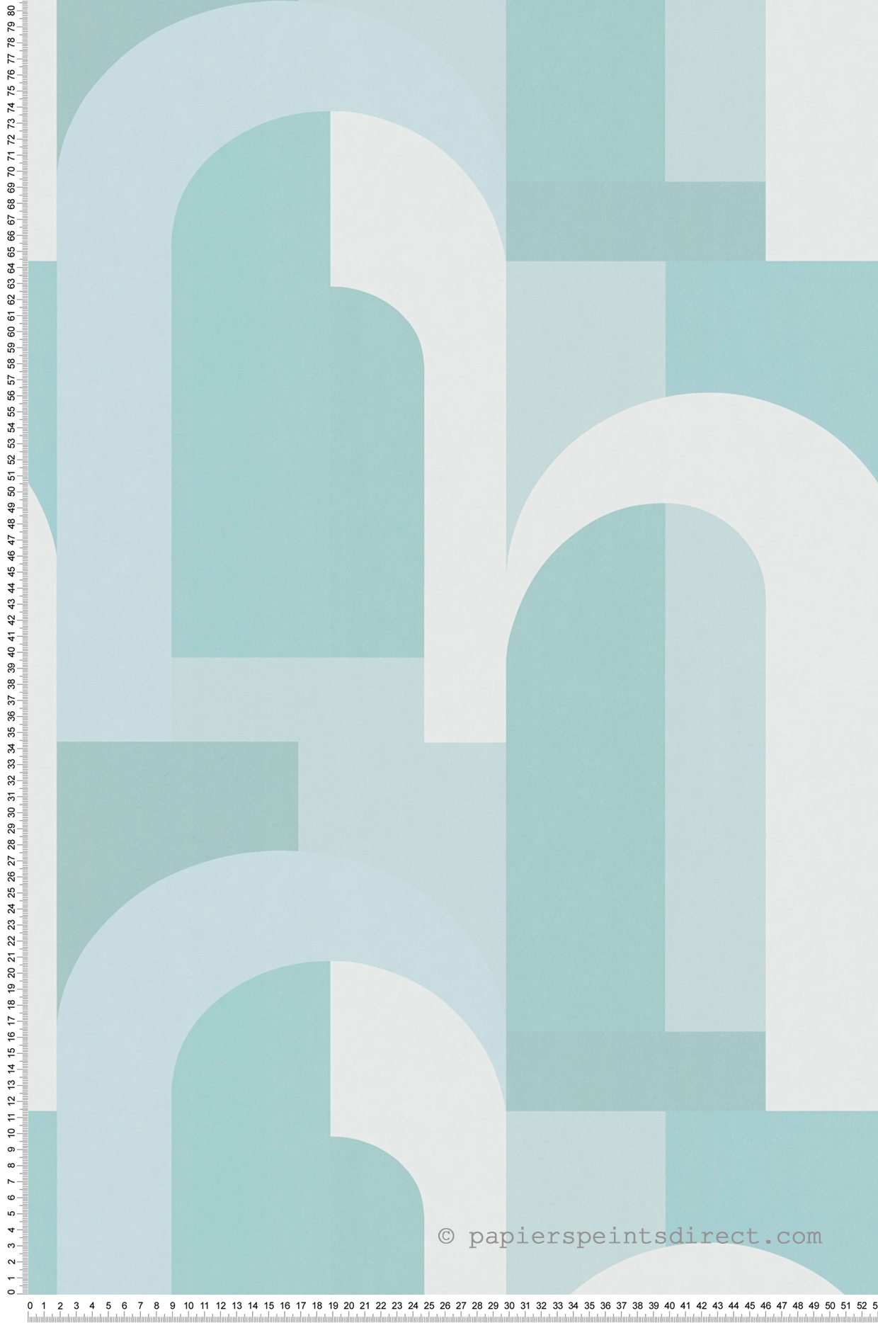 Papier peint Arches Rectangles bleu turquoise - Arcade d'Architects Paper | Réf. 39170-3