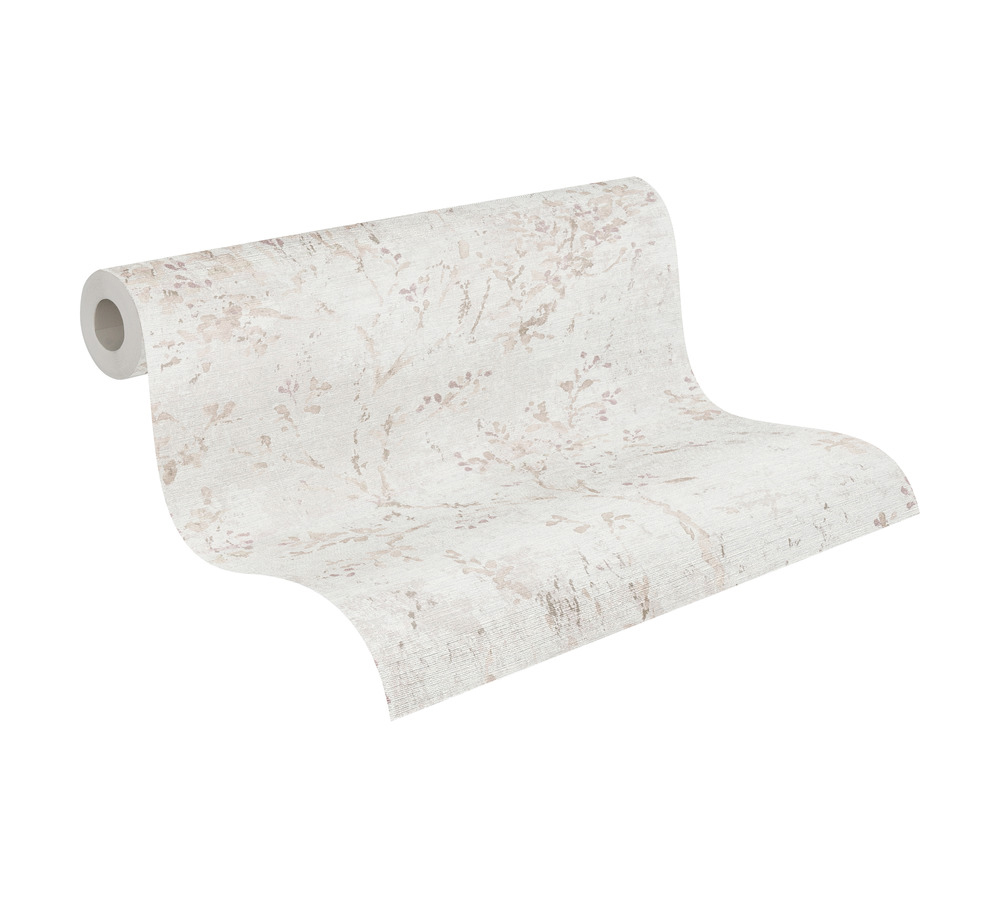 Papier peint Végétaux Abstrait Peinture beige rose - Stories of Life d'A.S. Création AMB4 | Réf. AS-396503