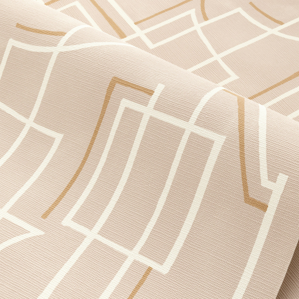 Papier peint Trait Graphique Alexander beige sable - Mouvements de Casamance | Réf. CAS-76021324