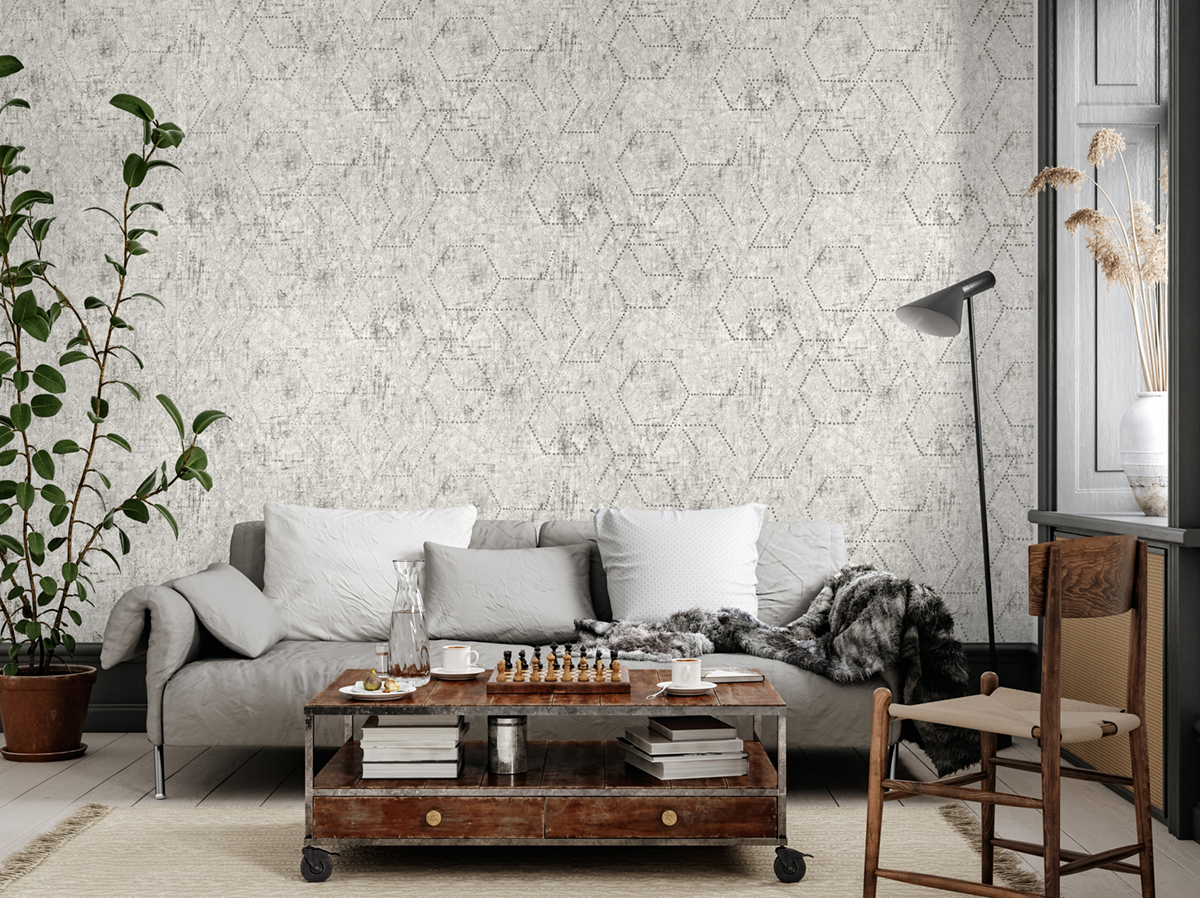 Papier peint Géo Voie Lactée Billes gris - Pearl de Montecolino | Réf. MC-81315