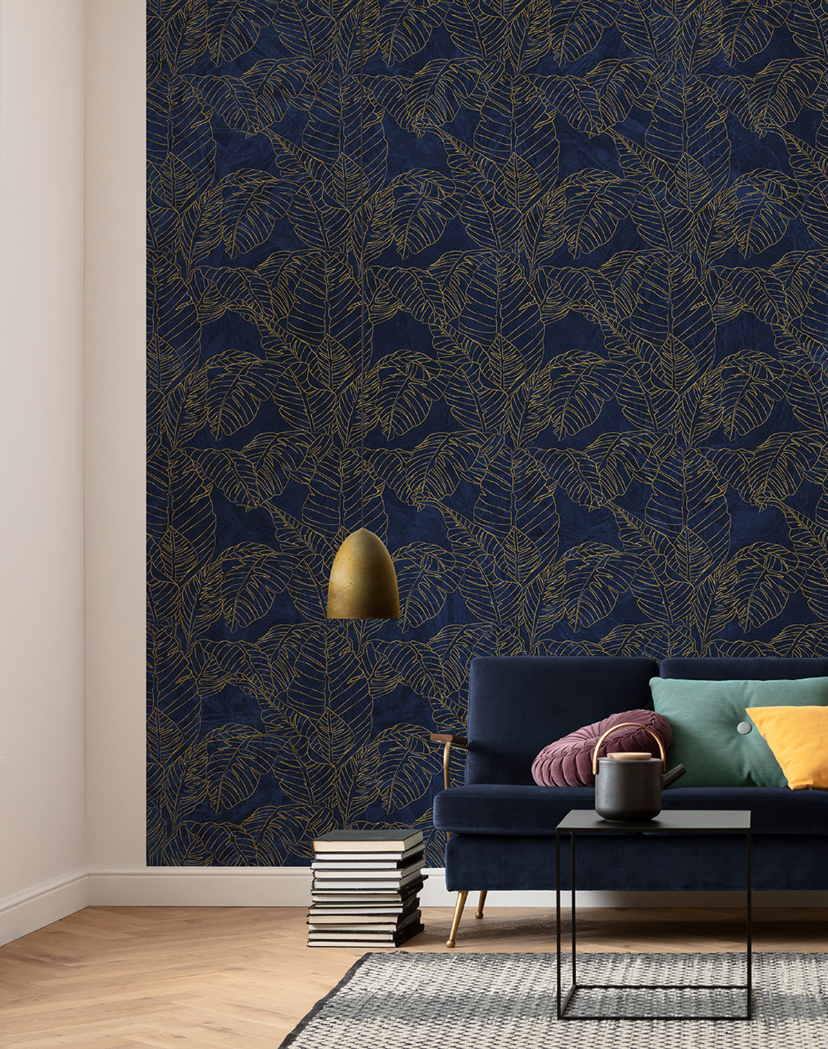 Papier peint panoramique Feuille d'Or - Papier peint Komar Heritage