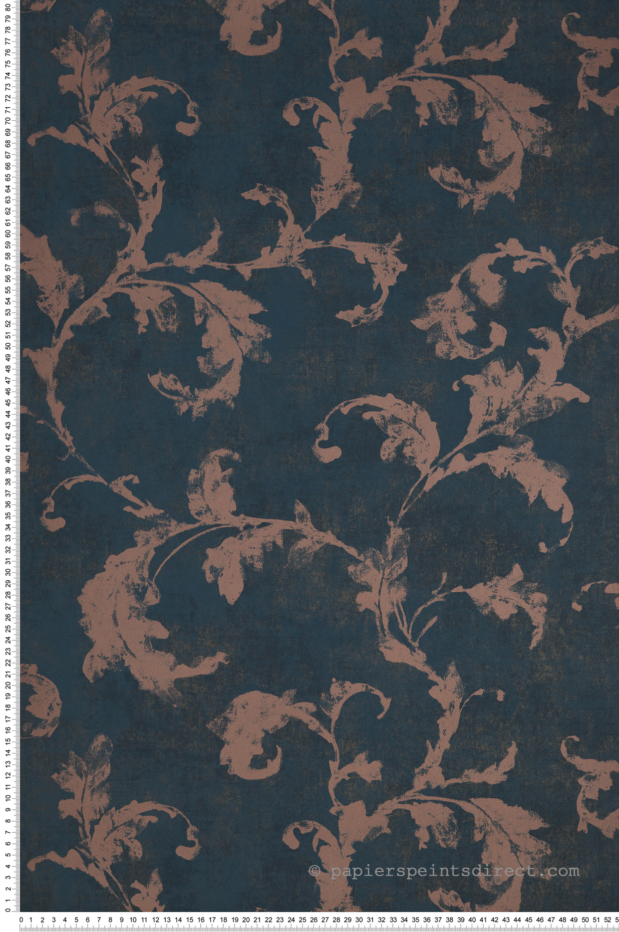 Papier peint Charme Arabesques bleu encre - Montsegur de Casadéco | Réf. MTSE80796475