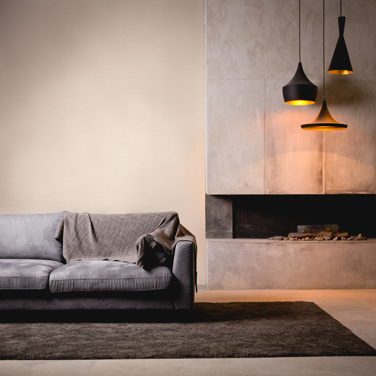 Papier peint Faux Uni Effet Lin blanc - My Home My Spa d'A.S. Création | AMB Réf. SP15909