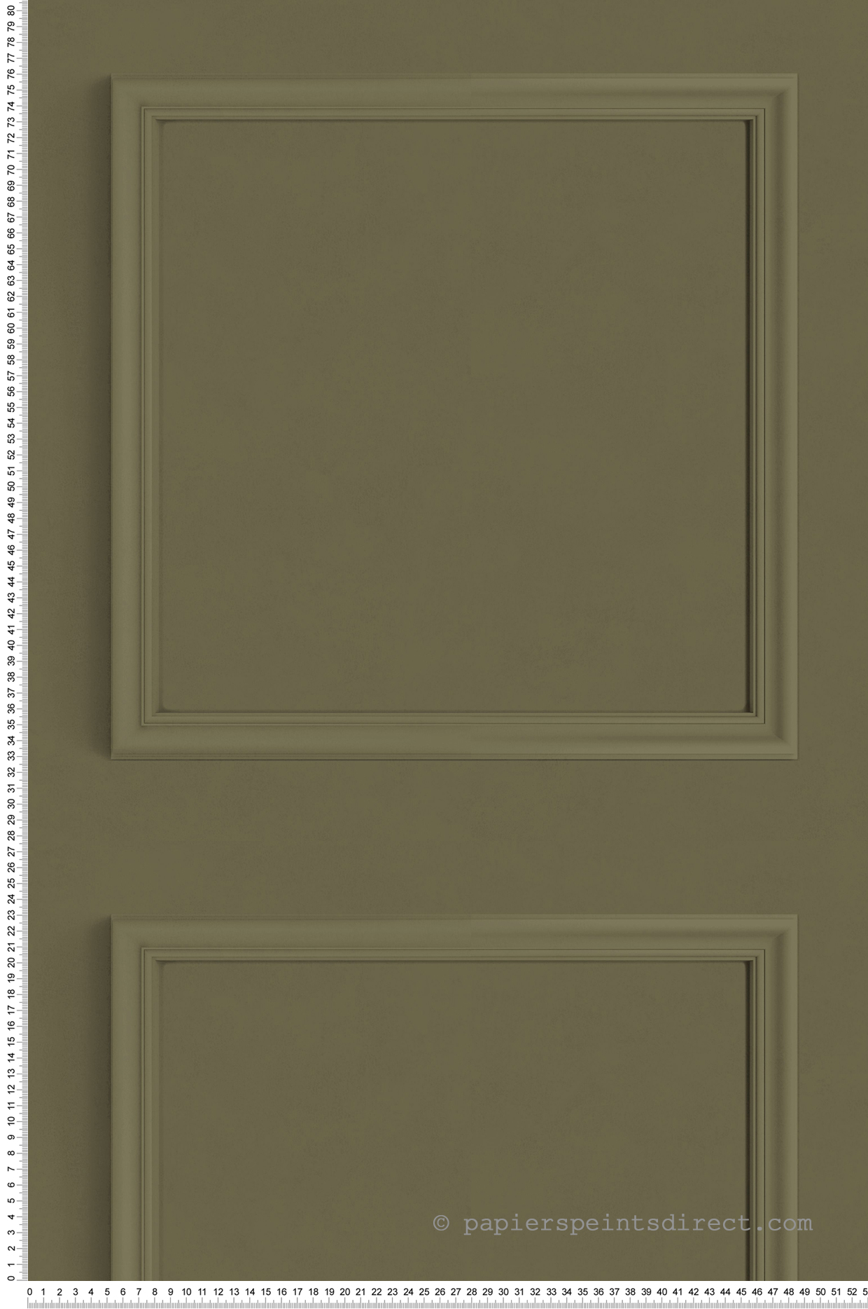 Papier peint Moulure Haussmannienne kaki - Moulures & Co de Casadéco | Réf. MOCO201386720