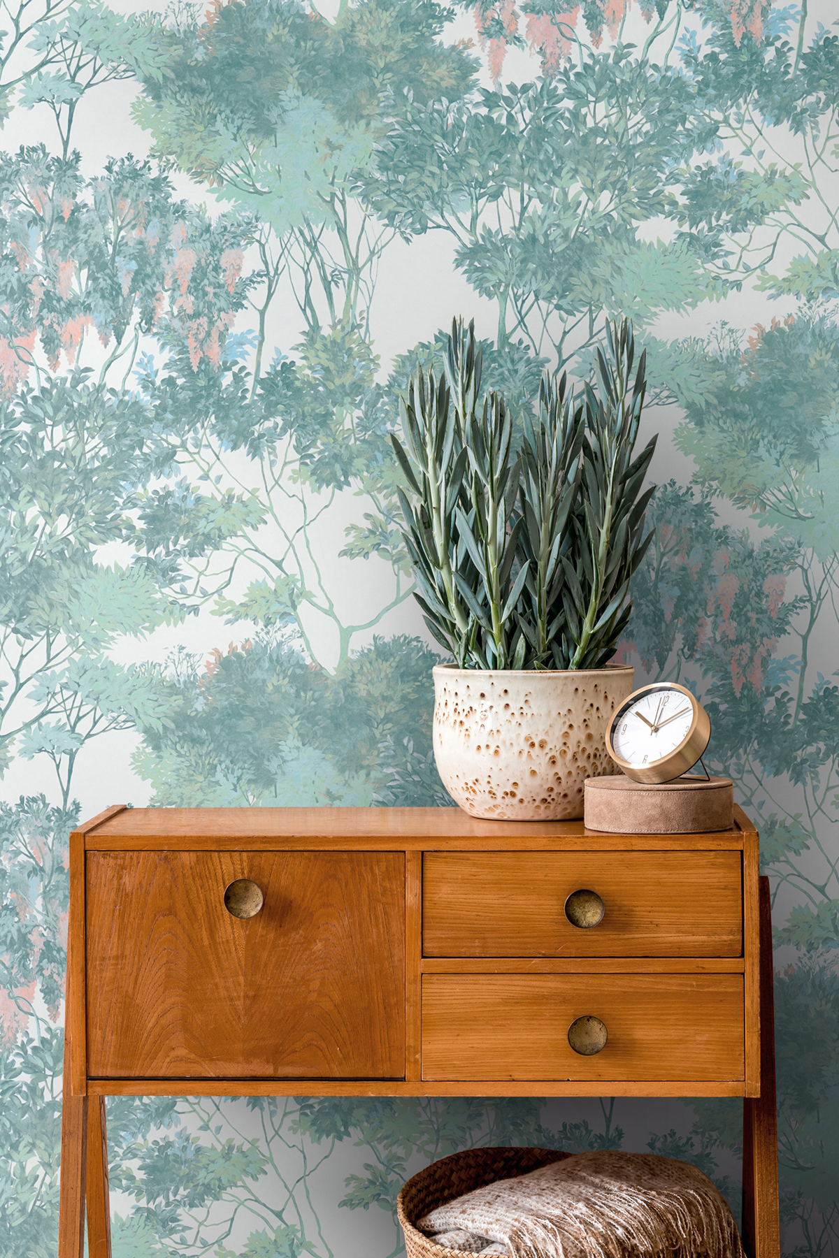 Papier peint Forêt Peinte vert bleu - Arcade d'Architects Paper AMB3 | Réf. 39173-3