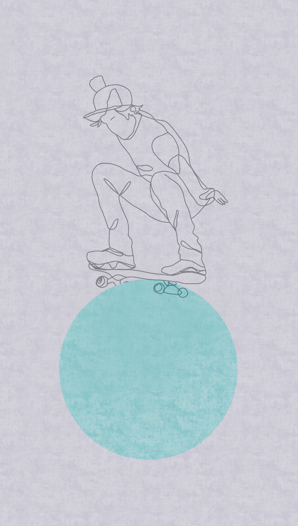 Papier peint panoramique Skateboard gris - Lilly & Luis d'A.S. Création | Réf. AS-770681