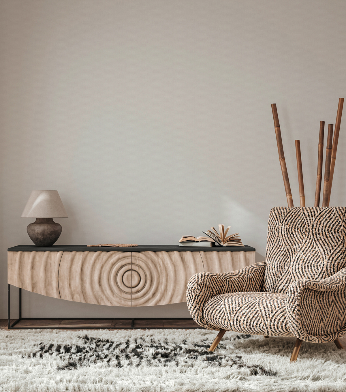 Papier peint Faux Uni Charme écru - Maison Charme d'A.S. Création | Réf. AS-390683