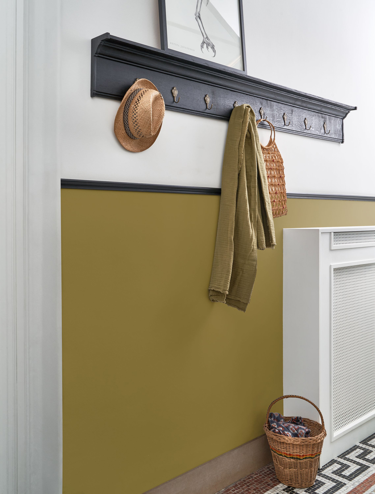 Papier peint Uni Pigments Buvard kaki - Moulures & Co de Casadéco | Réf. MOCO200337474