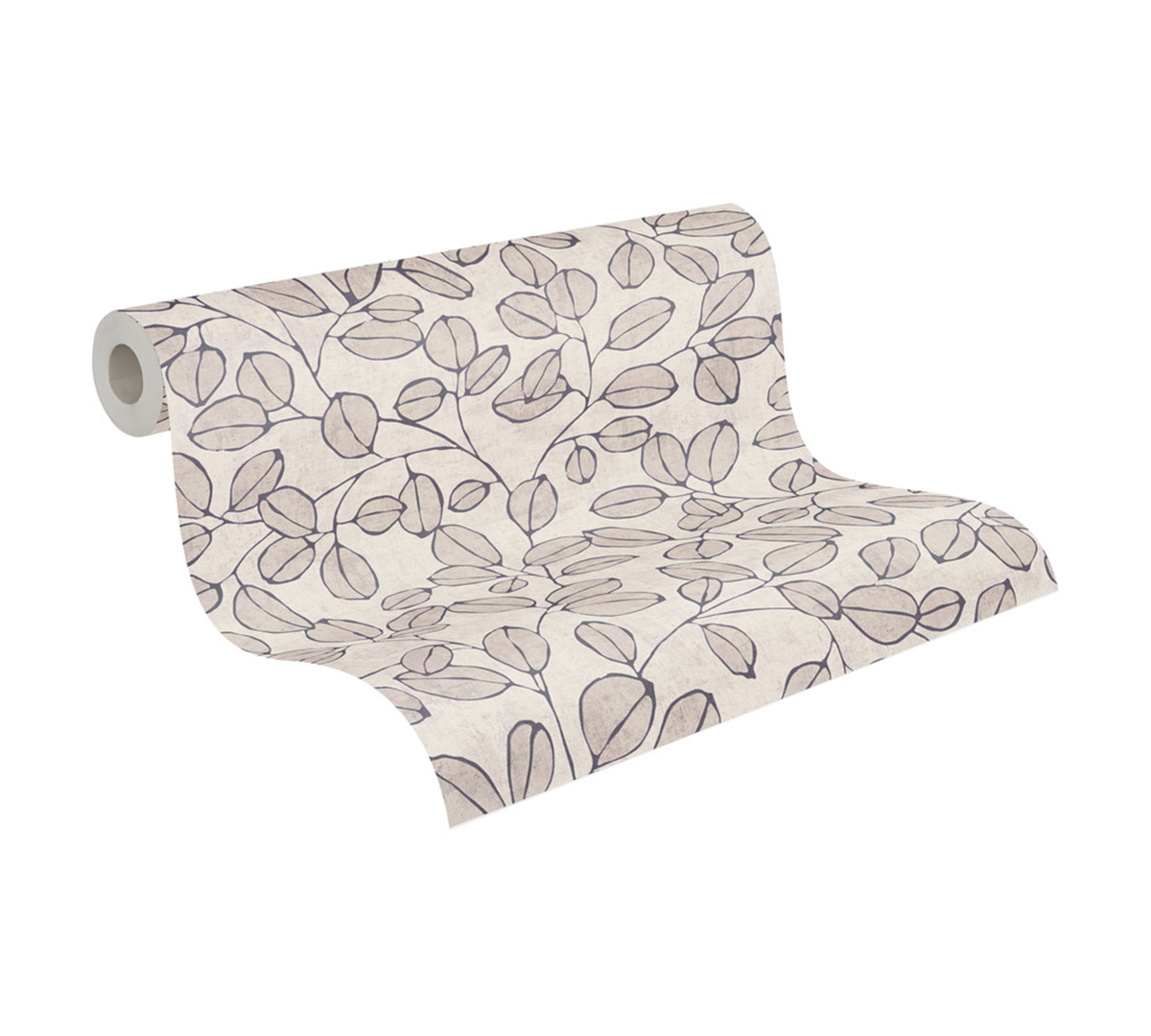 Papier peint Feuille Grain Café gris - Nordic Feeling d'A.S. Création ROLL | Réf. AS-791484